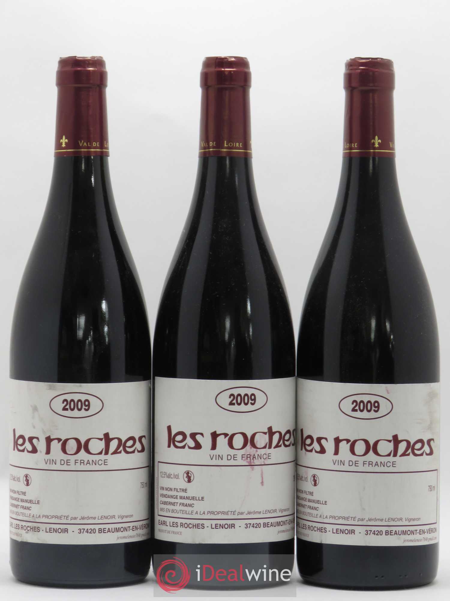 Vin de France Les Roches Lenoir (Domaine) 2009 - Lot de 3 bouteilles - 0
