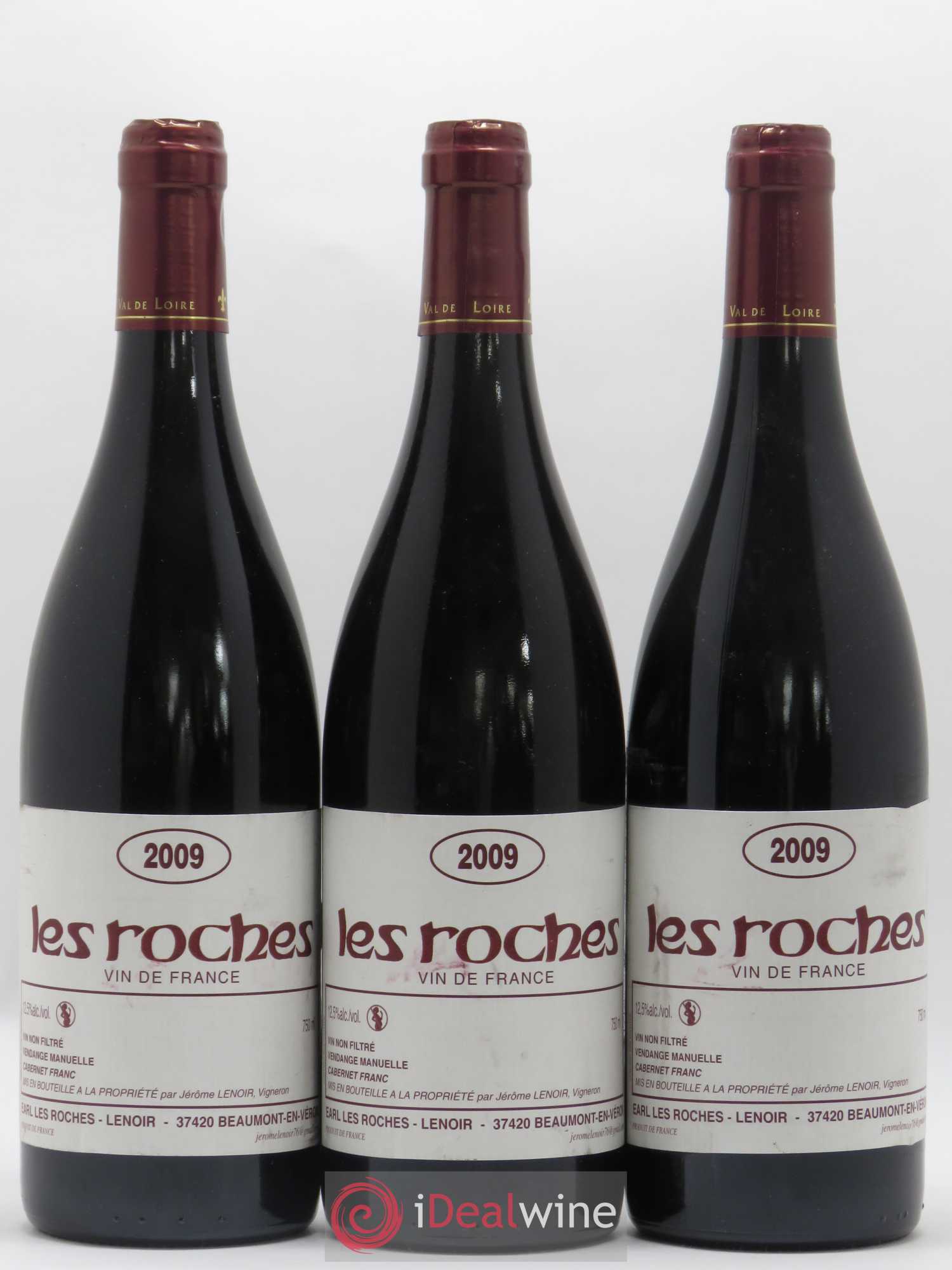 Vin de France Les Roches Lenoir (Domaine) 2009 - Lot de 3 bouteilles - 0