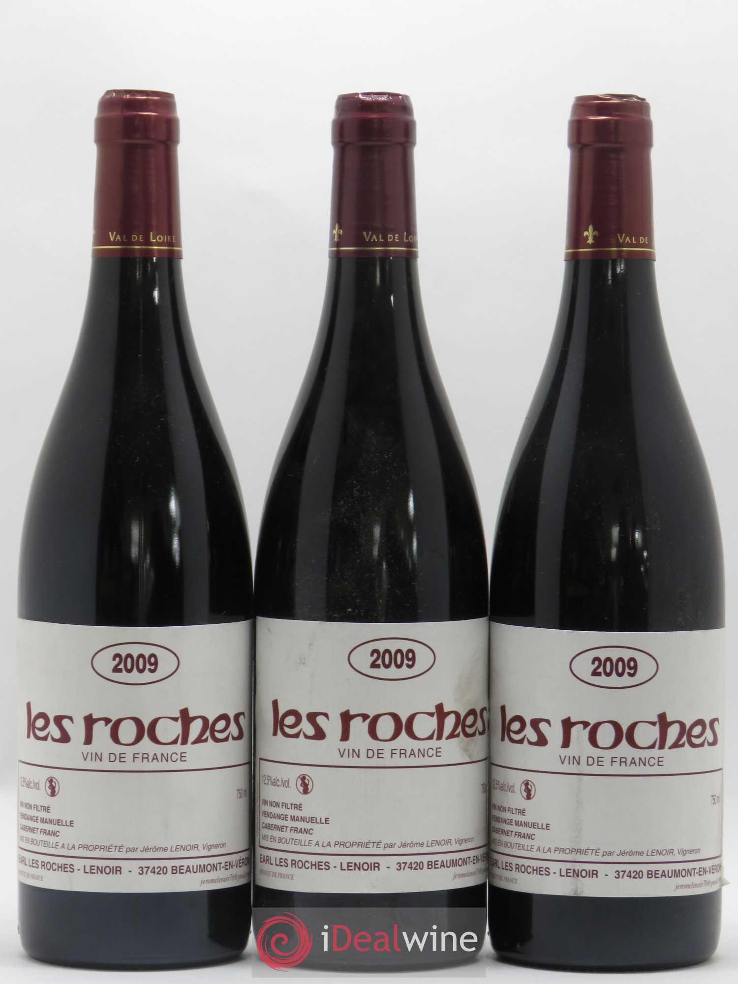 Vin de France Les Roches Lenoir (Domaine) 2009 - Lot de 3 bouteilles - 0