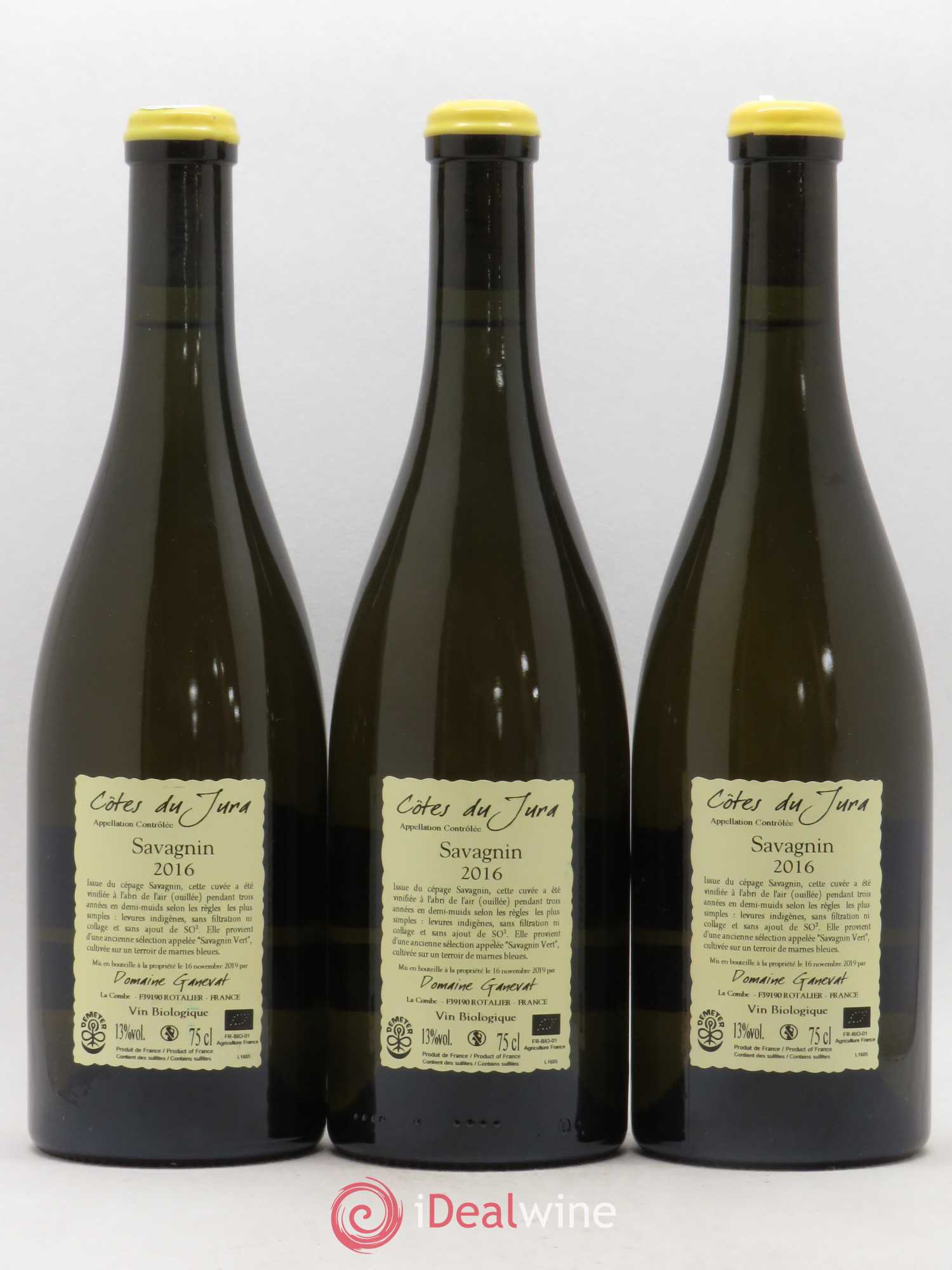 Côtes du Jura Les Chalasses Marnes Bleues Jean-François Ganevat (Domaine) 2016 - Lot de 3 bouteilles - 1
