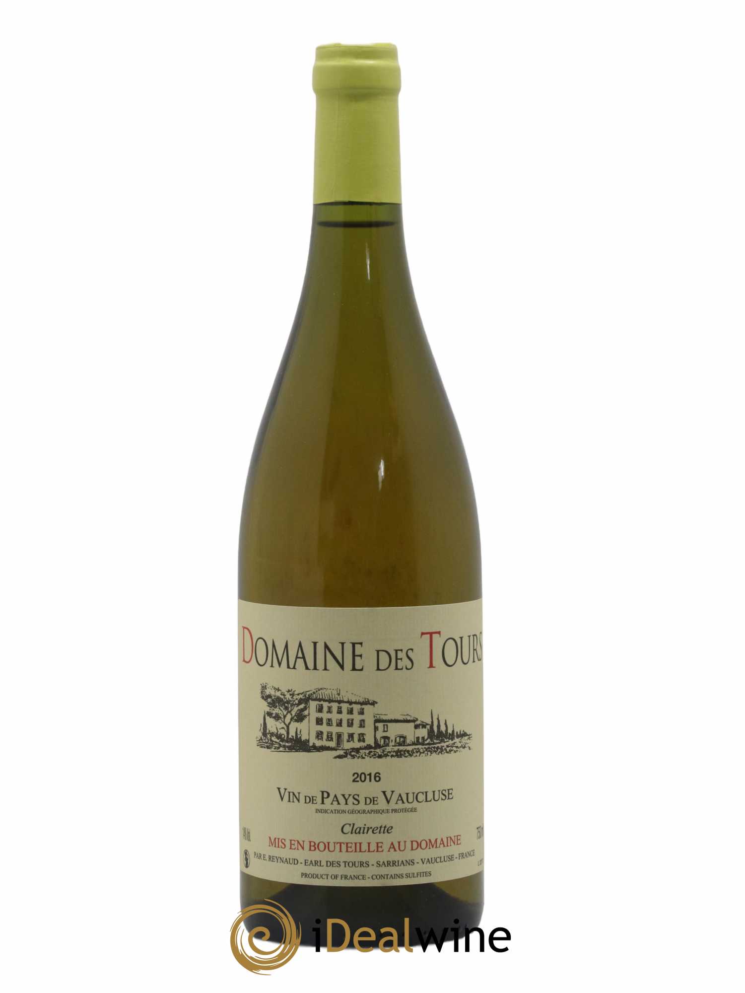 Vaucluse (Vin de Pays de Vaucluse) Domaine des Tours Emmanuel Reynaud Clairette 2016 - Lot de 1 bouteille - 0