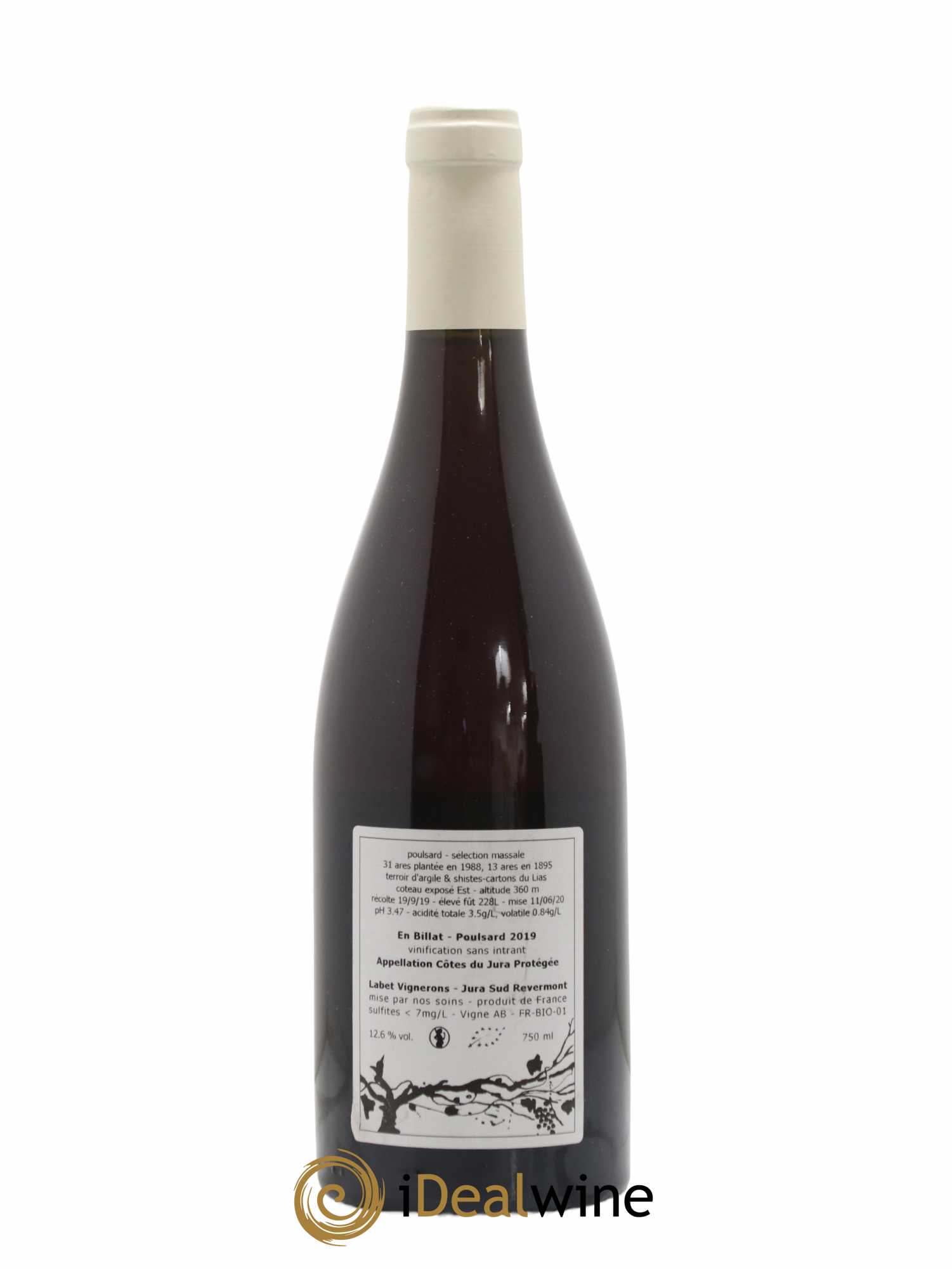 Côtes du Jura Poulsard En Billat Romain - Julien  - Charline Labet 2019 - Lot de 1 bouteille - 1