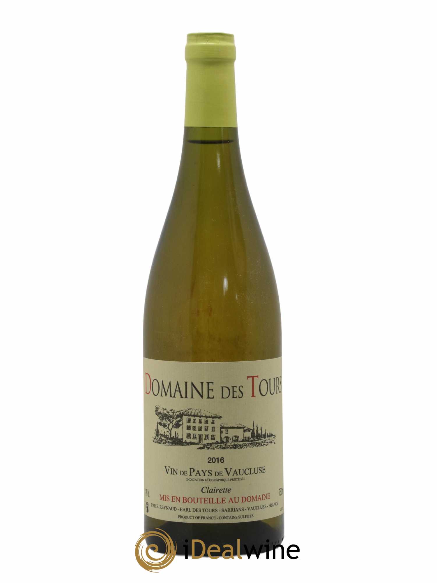 Vaucluse (Vin de Pays de Vaucluse) Domaine des Tours Emmanuel Reynaud Clairette 2016 - Lot de 1 bouteille - 0