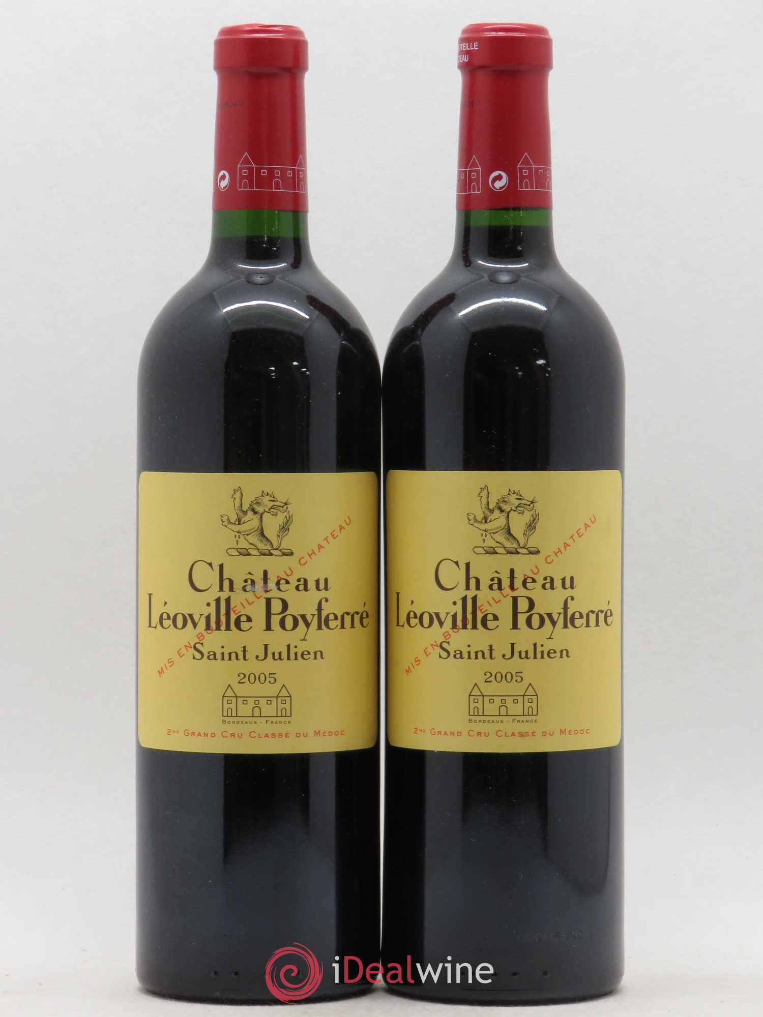 Château Léoville Poyferré 2ème Grand Cru Classé 2005 - Lot de 2 bouteilles - 0