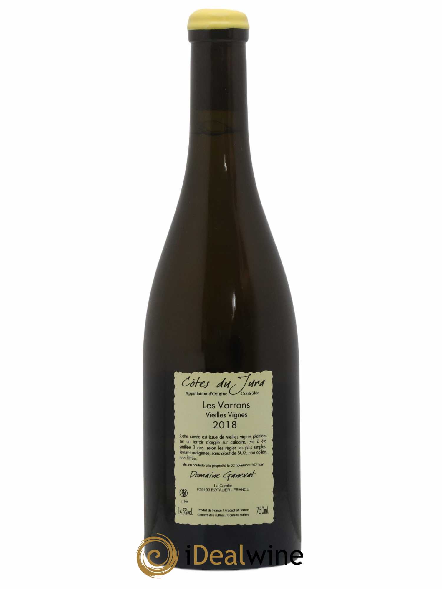 Côtes du Jura Les Varrons Vieilles Vignes Jean-François Ganevat (Domaine) 2018 - Lot de 1 bouteille - 1