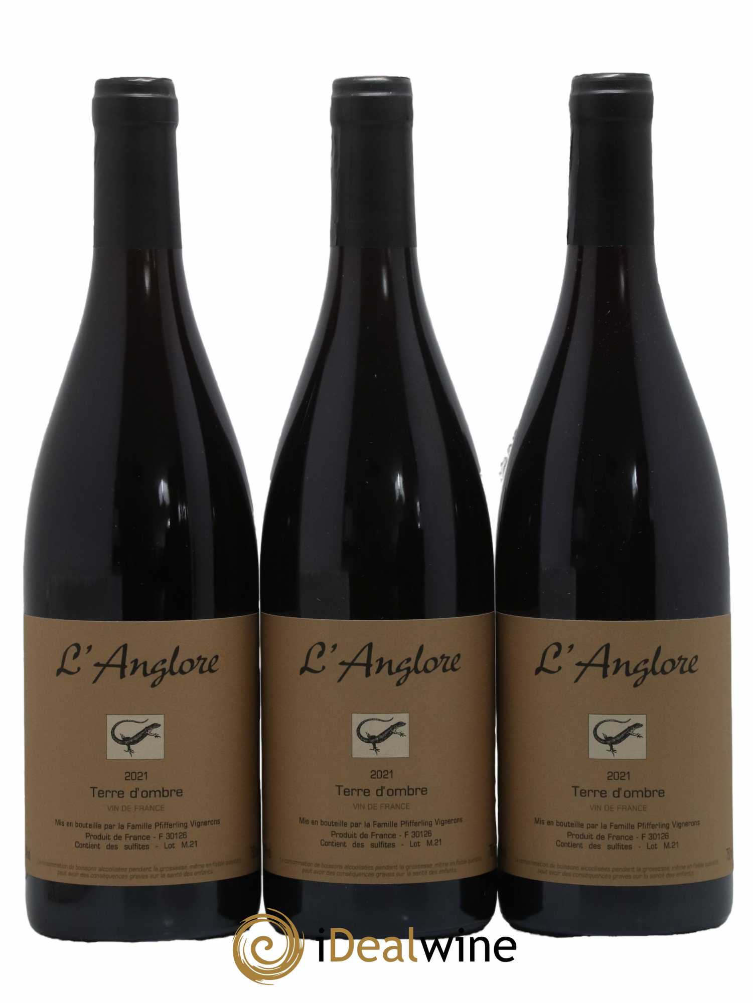 Vin de France Terre d'Ombre L'Anglore 2021 - Lot de 3 bouteilles - 0