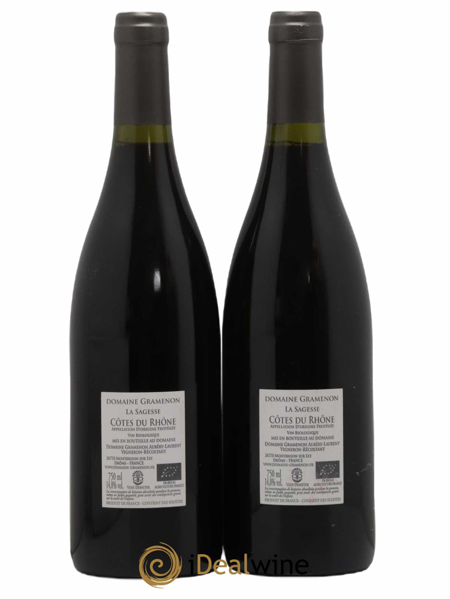 Côtes-du-Rhône La Sagesse Gramenon (Domaine) 2015 - Lot de 2 bouteilles - 1