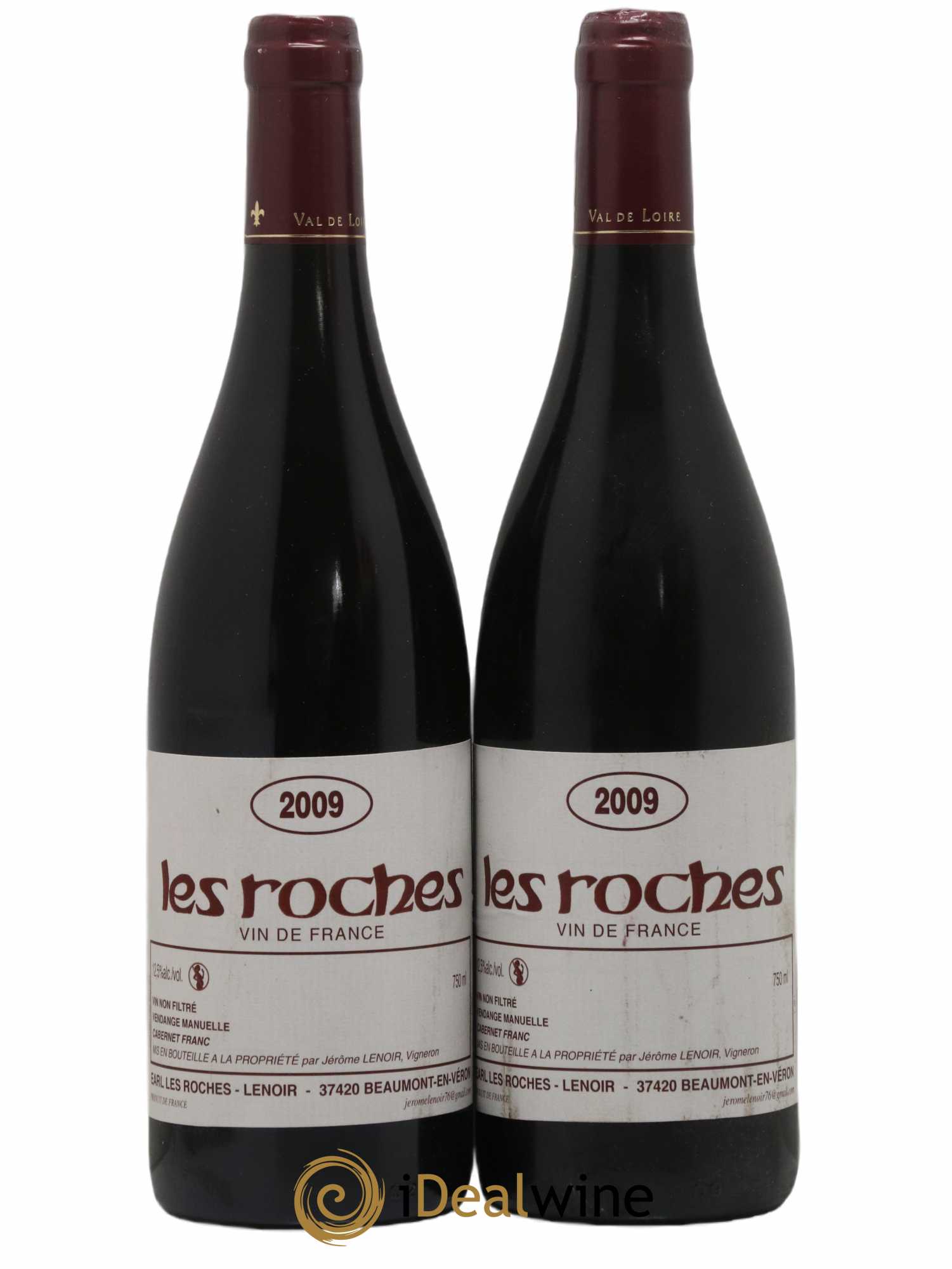 Vin de France Les Roches Lenoir (Domaine) 2009 - Lot de 2 bouteilles - 0