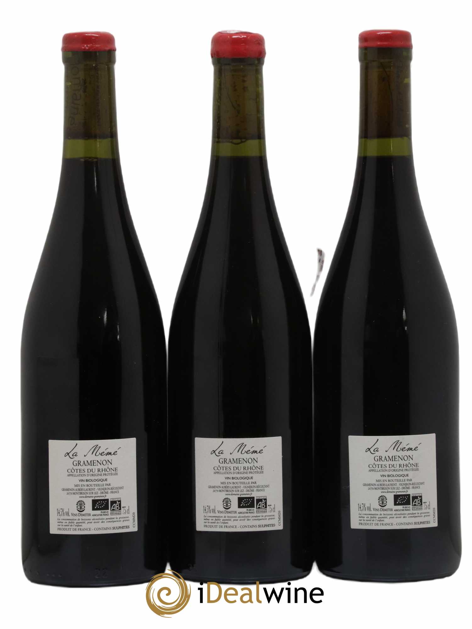 Côtes-du-Rhône La Mémé Ceps Centenaires Gramenon (Domaine) 2020 - Lotto di 3 bottiglie - 1