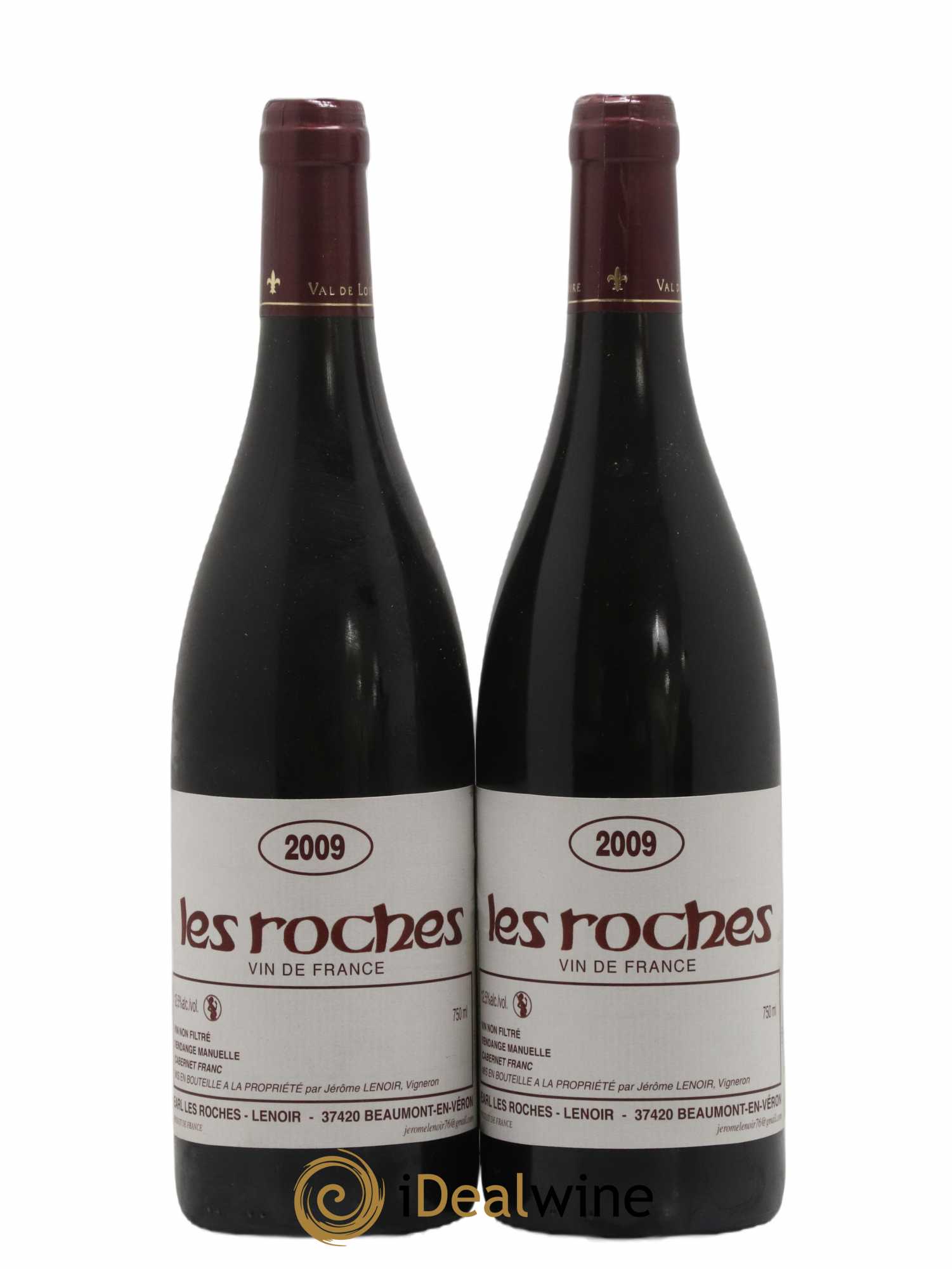 Vin de France Les Roches Lenoir (Domaine) 2009 - Lot de 2 bouteilles - 0