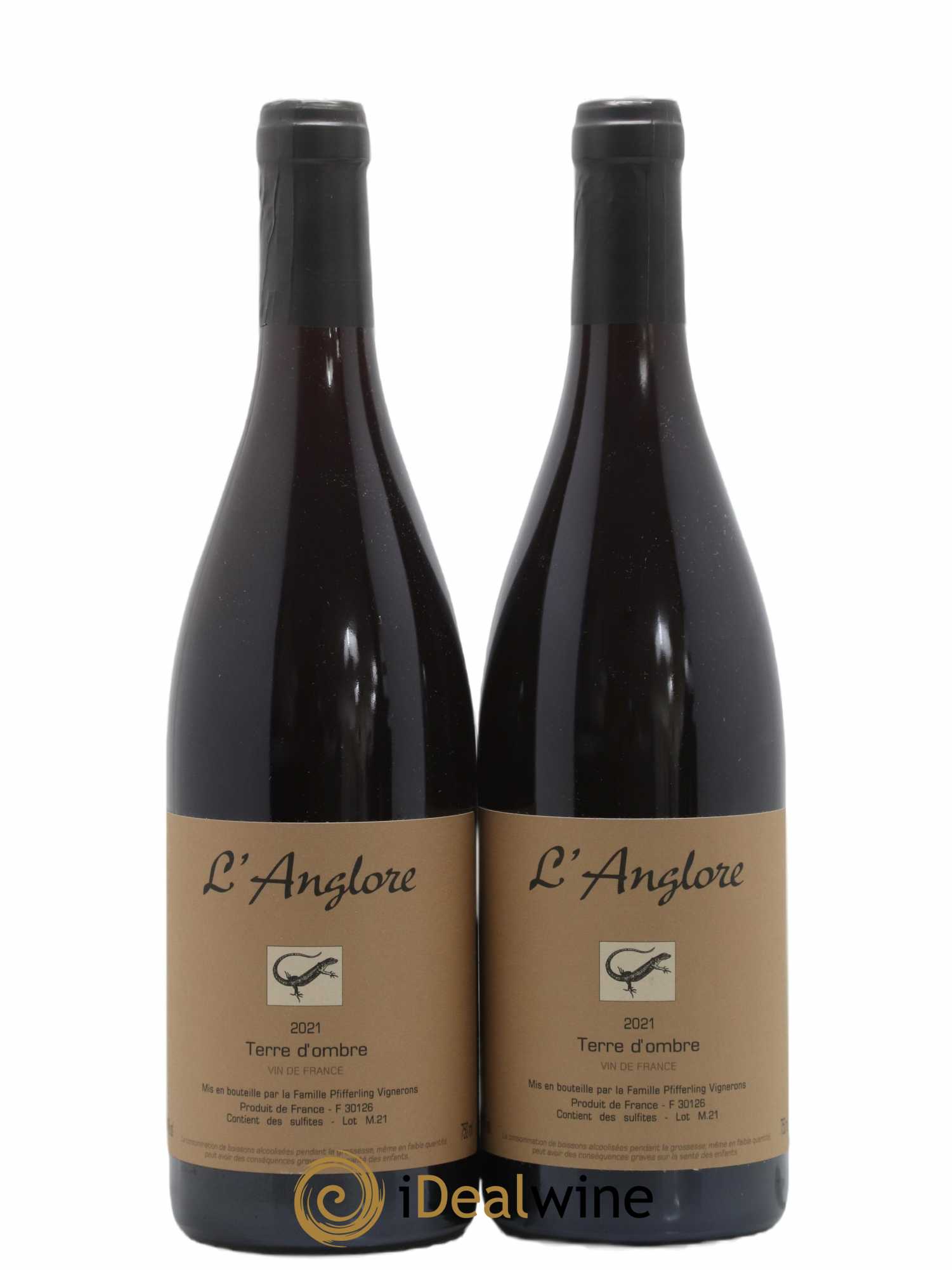 Vin de France Terre d'Ombre L'Anglore 2021 - Lot de 2 bouteilles - 0