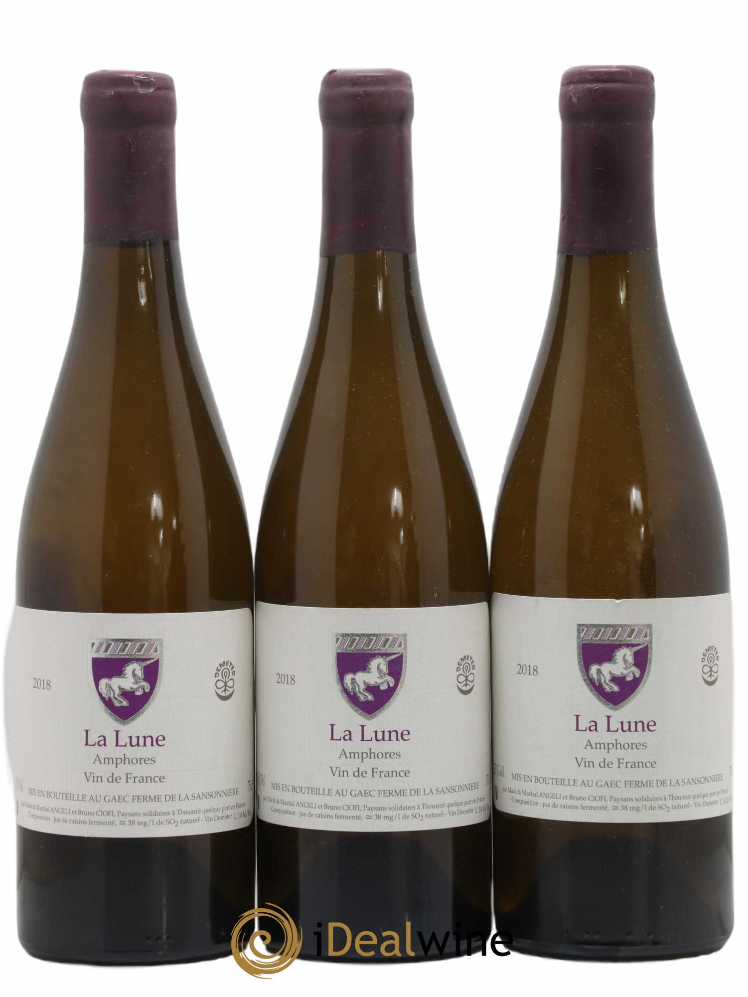 Vin de France La Lune Amphores Mark Angeli (Domaine) - Ferme de la Sansonnière 2018 - Lot de 3 bouteilles - 0