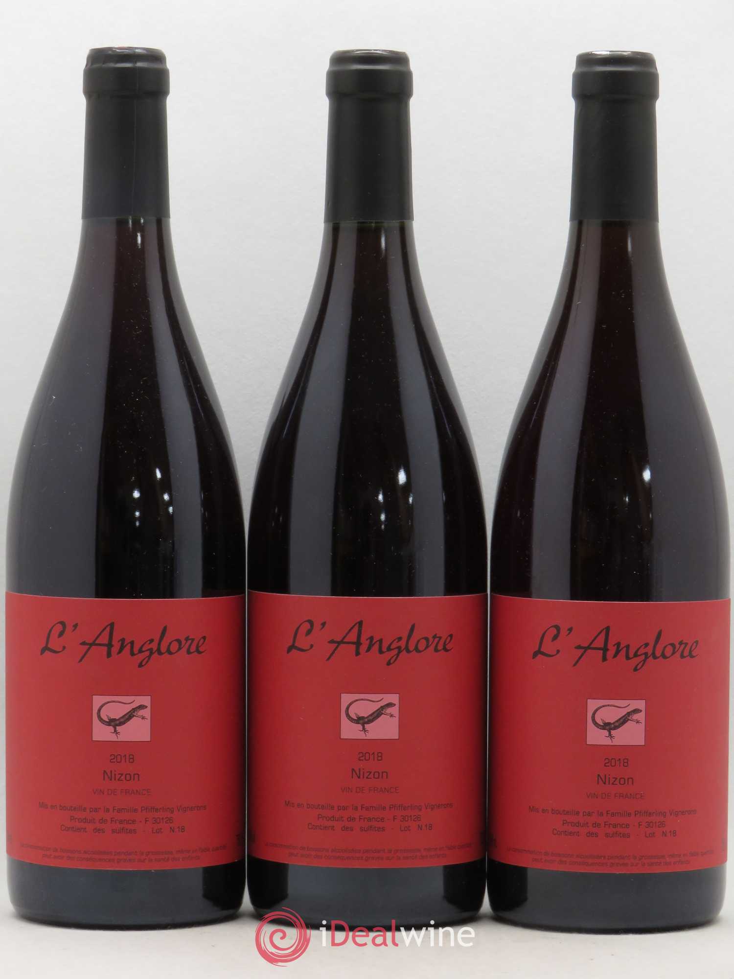 Vin de France Nizon L'Anglore 2018 - Lot de 3 bouteilles - 0
