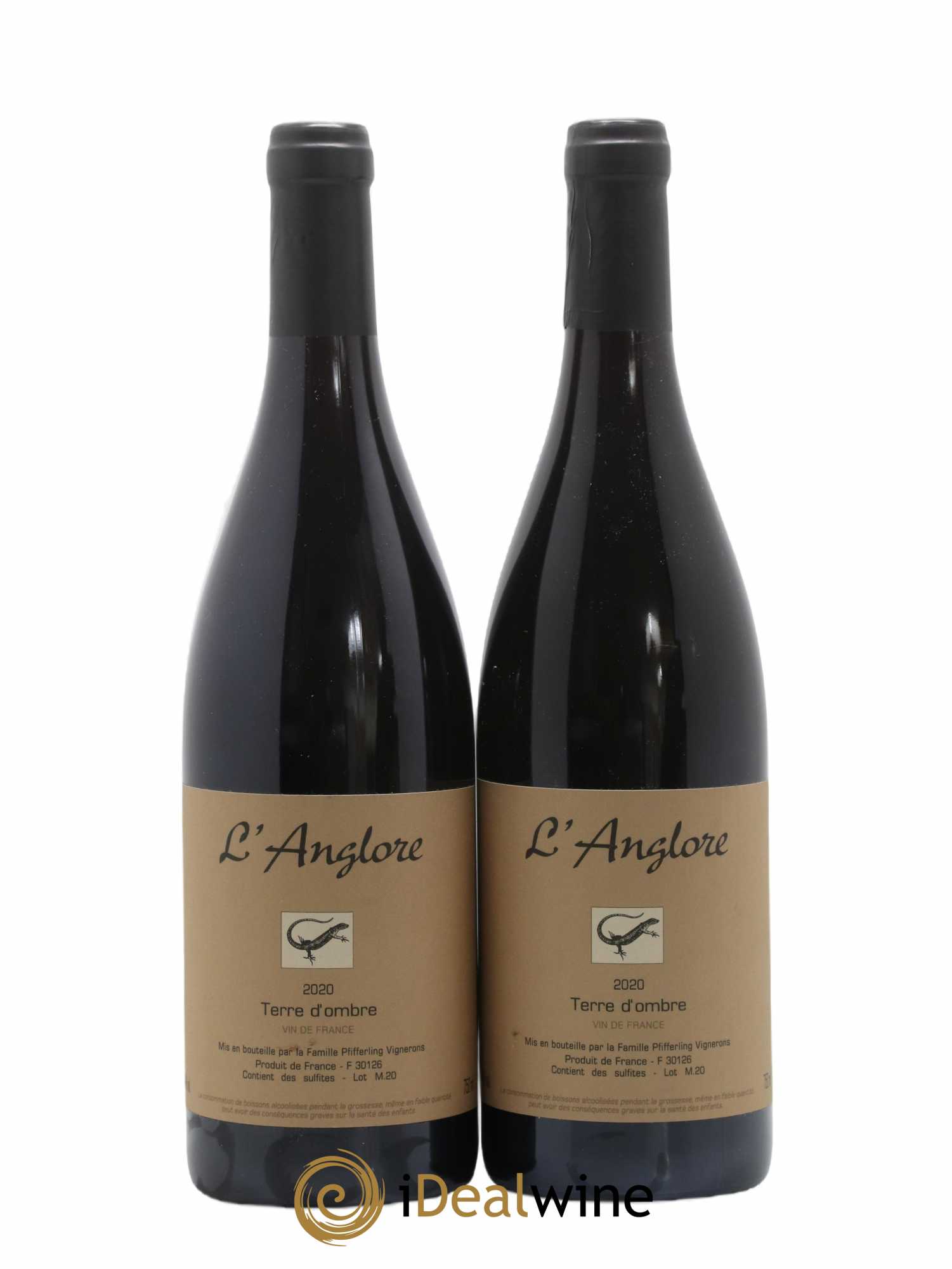 Vin de France Terre d'Ombre L'Anglore 2020 - Lot de 2 bouteilles - 0