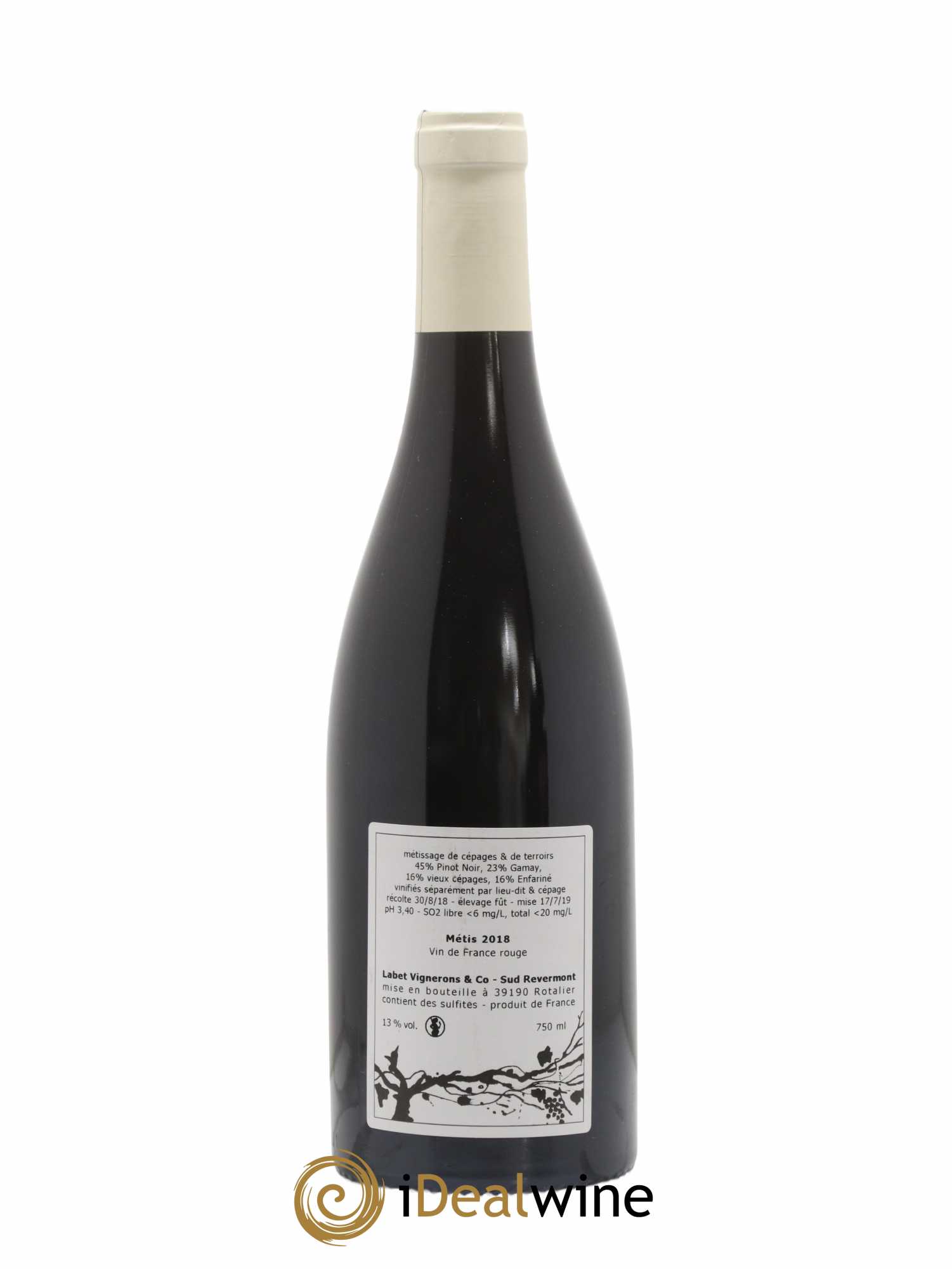 Vin de France Métis Romain - Julien - Charline Labet 2018 - Lot de 1 bouteille - 1