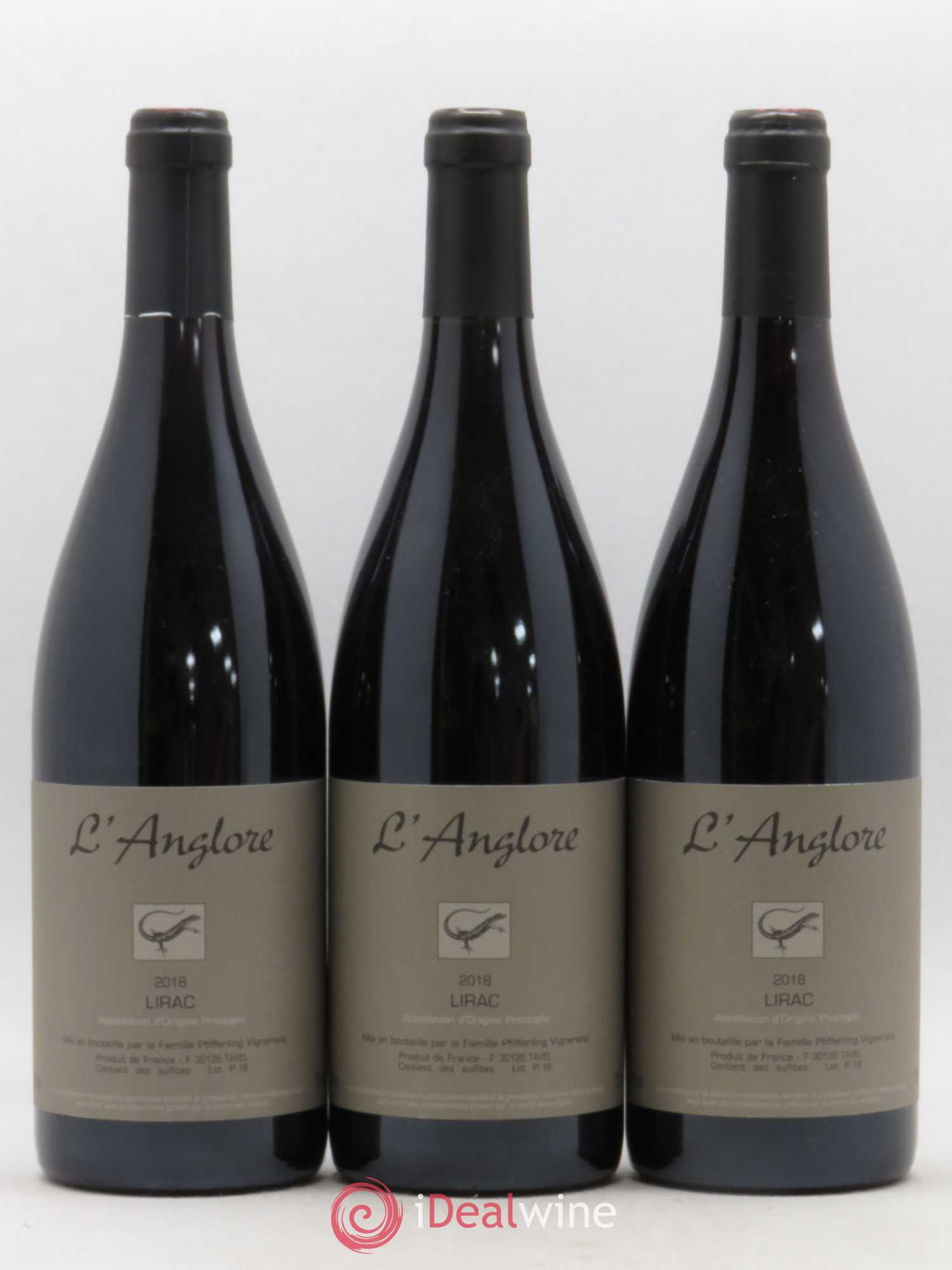 Lirac L'Anglore 2018 - Posten von 3 Flaschen - 0