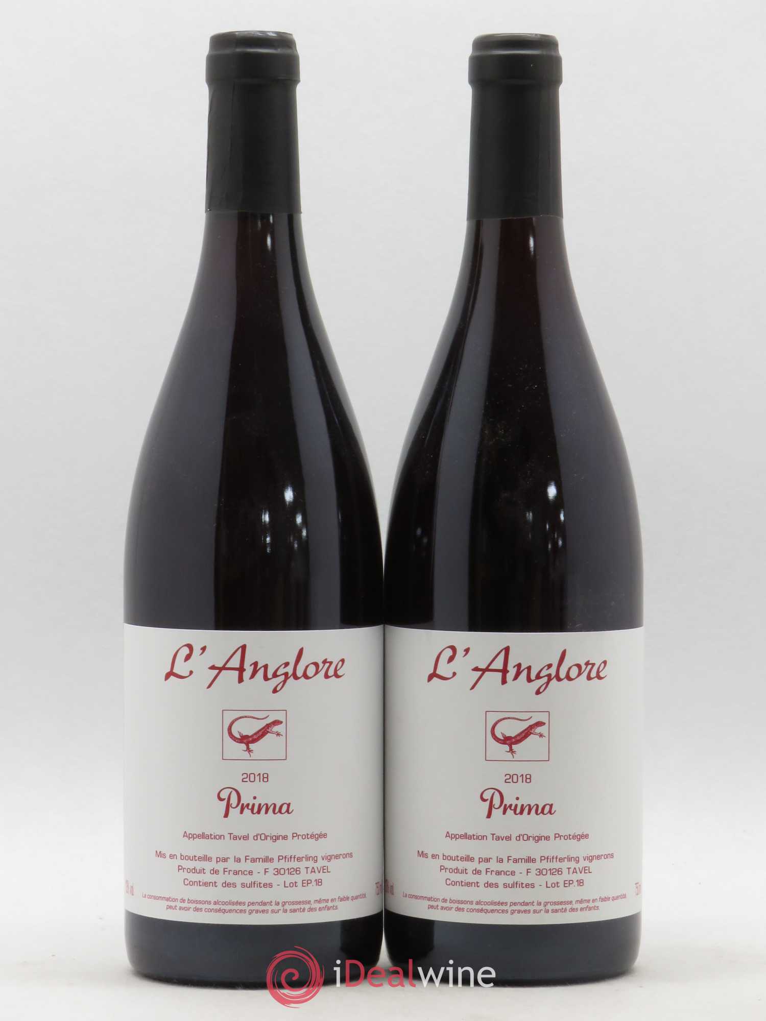 Tavel Prima L'Anglore 2018 - Lot de 2 bouteilles - 0