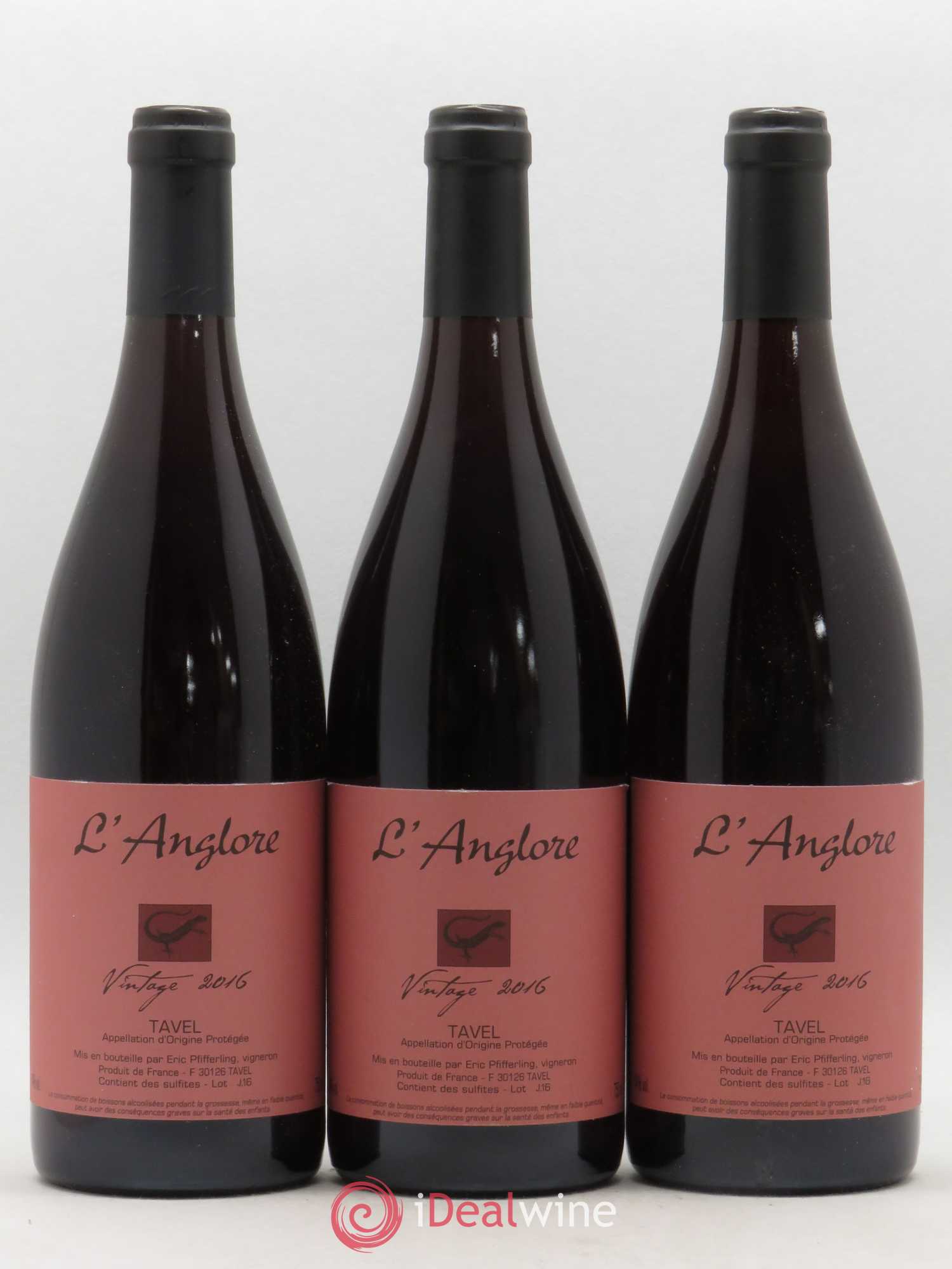 Tavel Vintage L'Anglore 2016 - Lot de 3 bouteilles - 0
