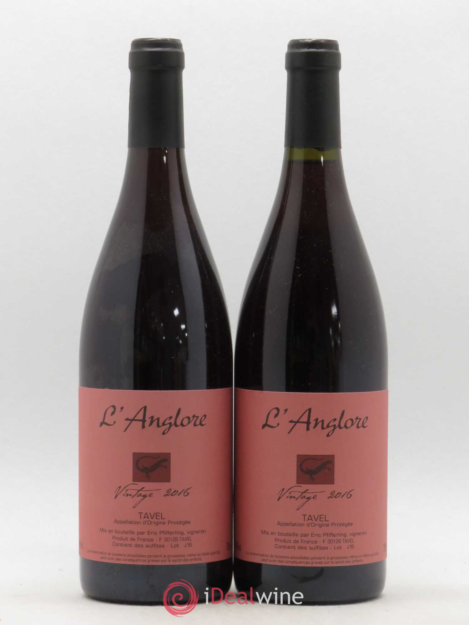 Tavel Vintage L'Anglore 2016 - Lot de 2 bouteilles - 0