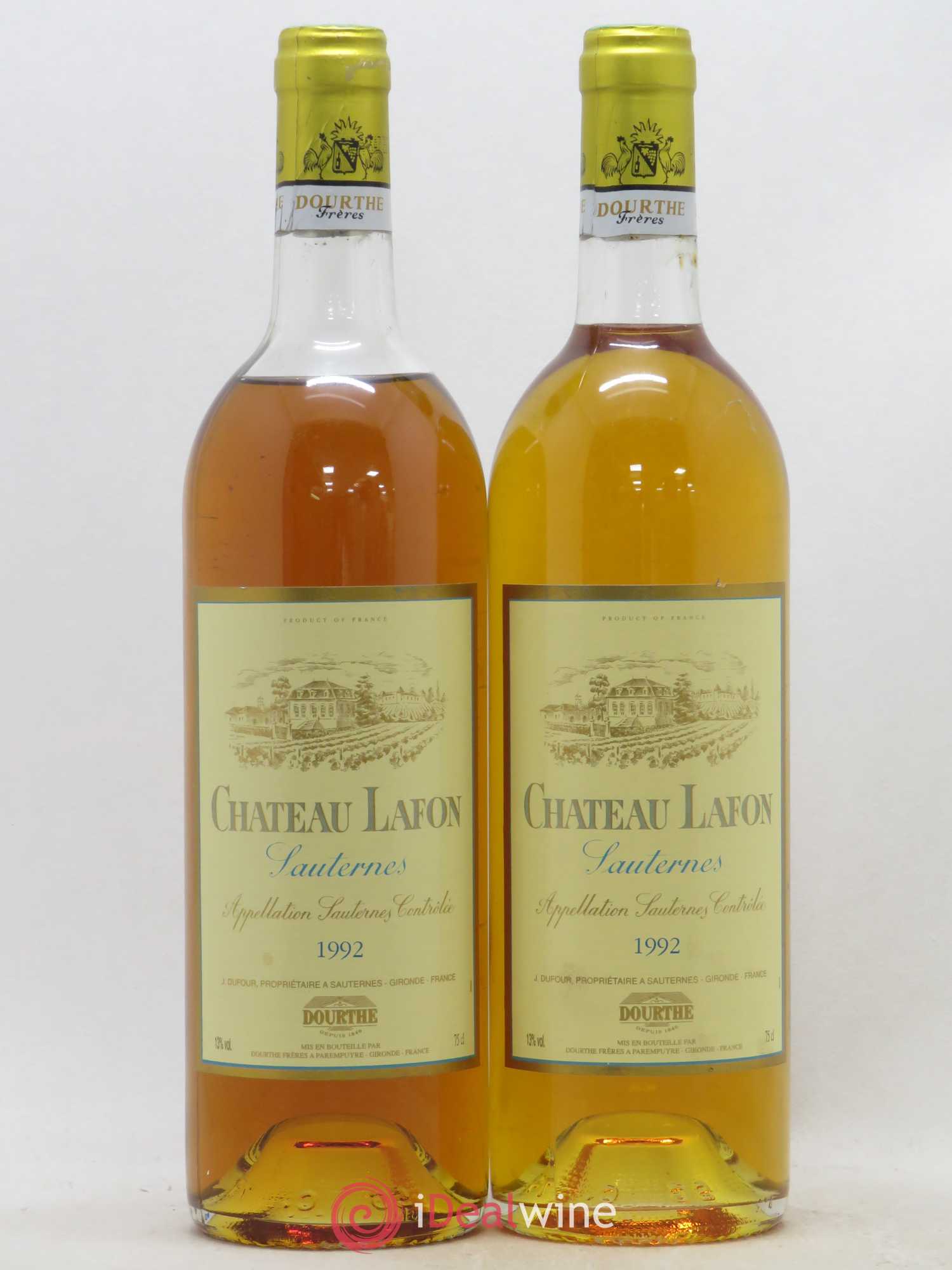 Château Lafon 1992 - Lotto di 2 bottiglie - 0