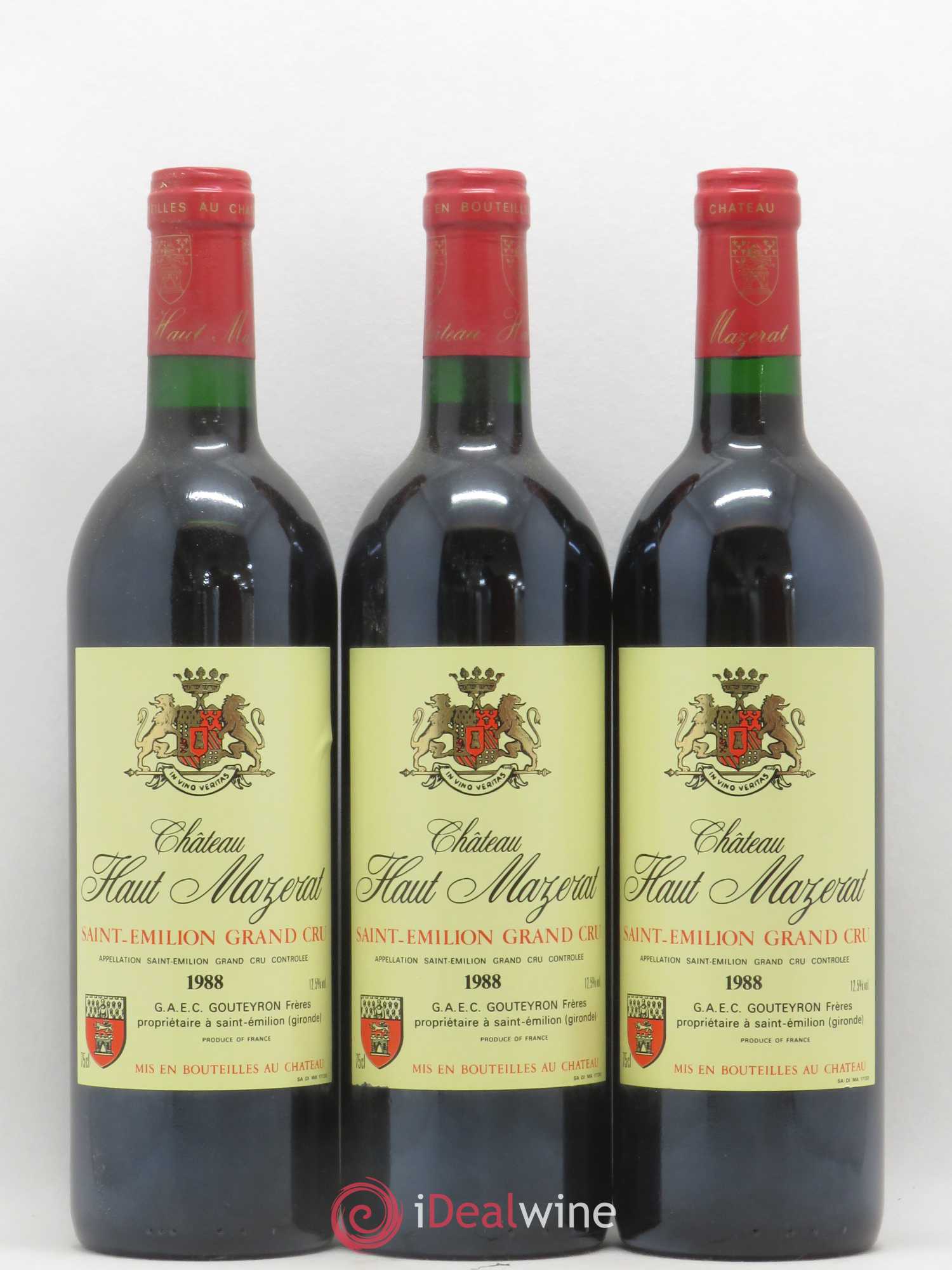 Château Haut Mazerat 1988 - Lot de 12 bouteilles - 1