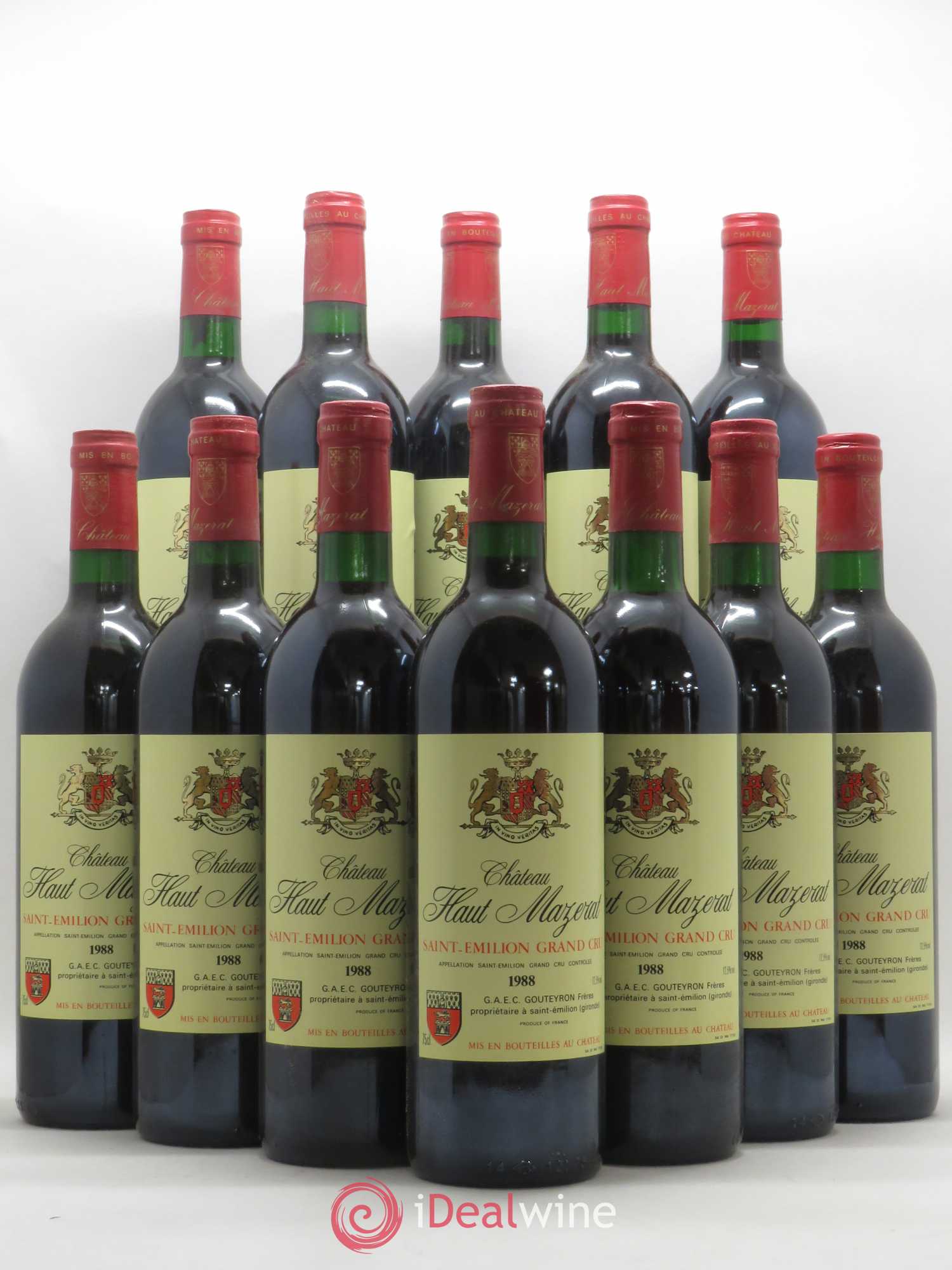 Château Haut Mazerat 1988 - Lot de 12 bouteilles - 0