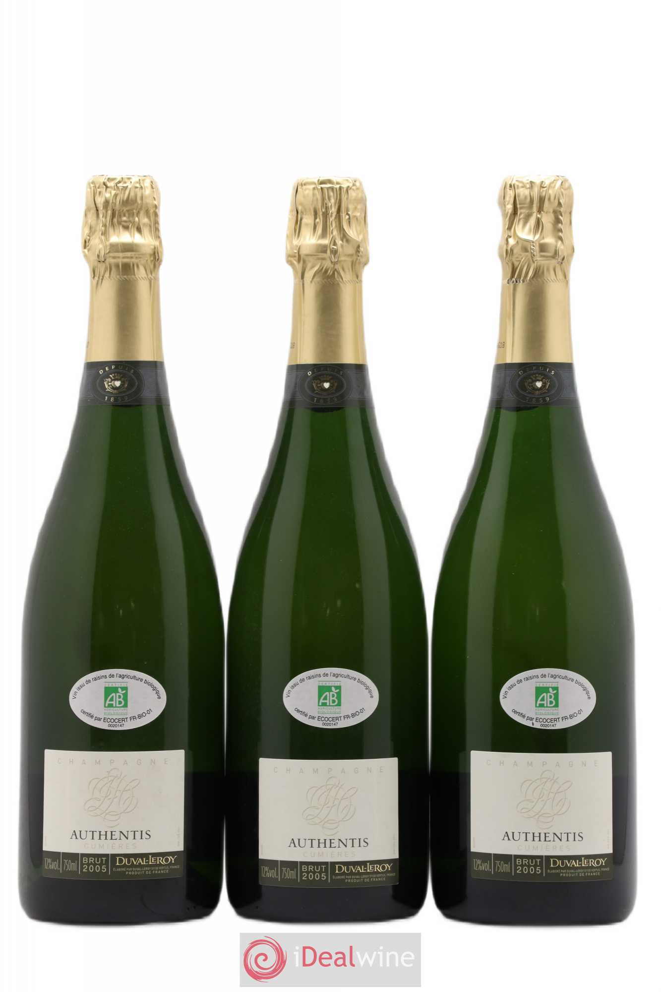 Champagne Brut Millésimé Cuvée Cumières Duval-Leroy 2005 - Posten von 3 Flaschen - 0