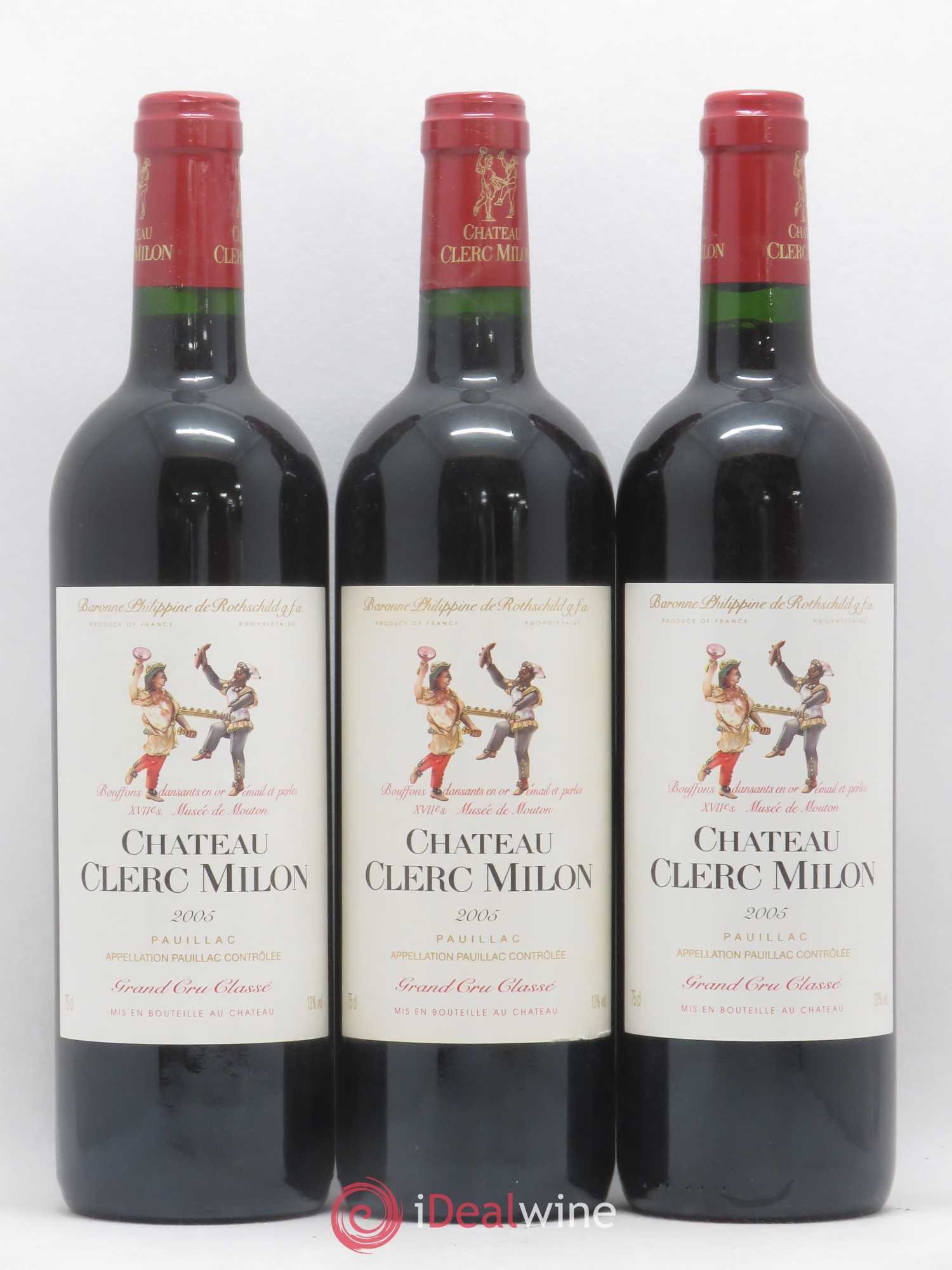 Château Clerc Milon 5ème Grand Cru Classé 2005 - Lot de 6 bouteilles - 1