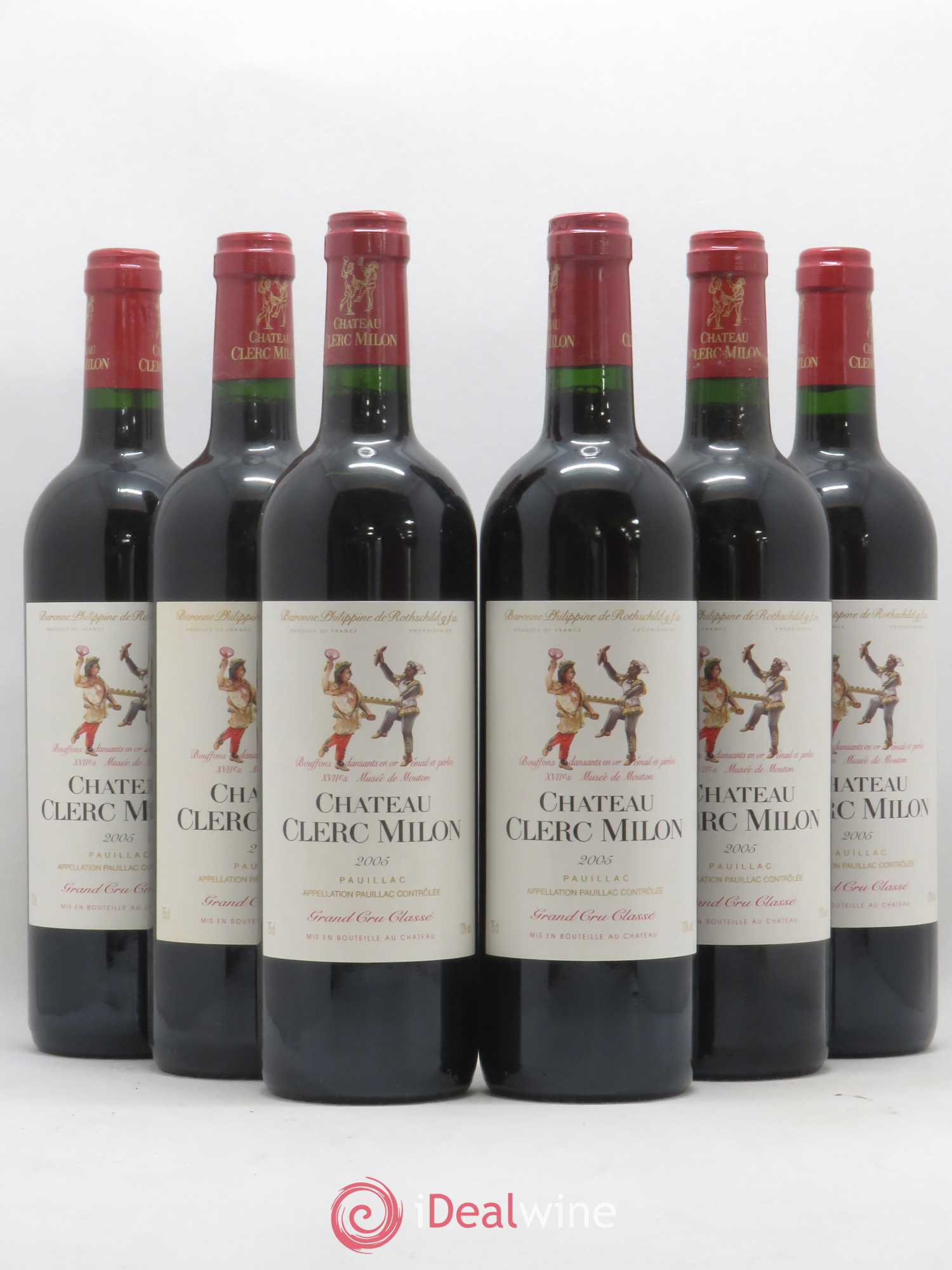 Château Clerc Milon 5ème Grand Cru Classé 2005 - Lot de 6 bouteilles - 0