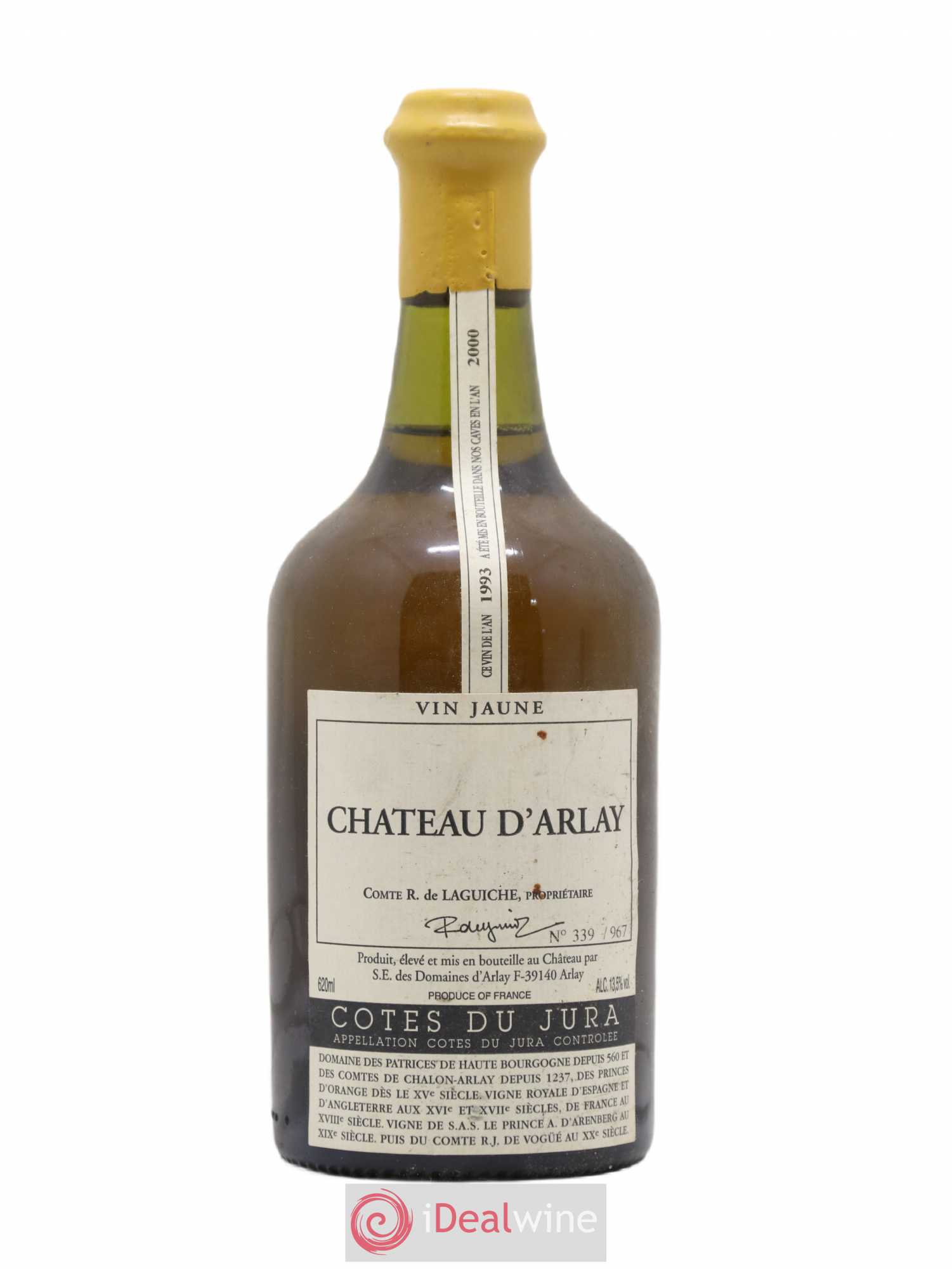 Côtes du Jura Vin jaune Château d'Arlay 1993 - Lot de 1 bouteille - 0