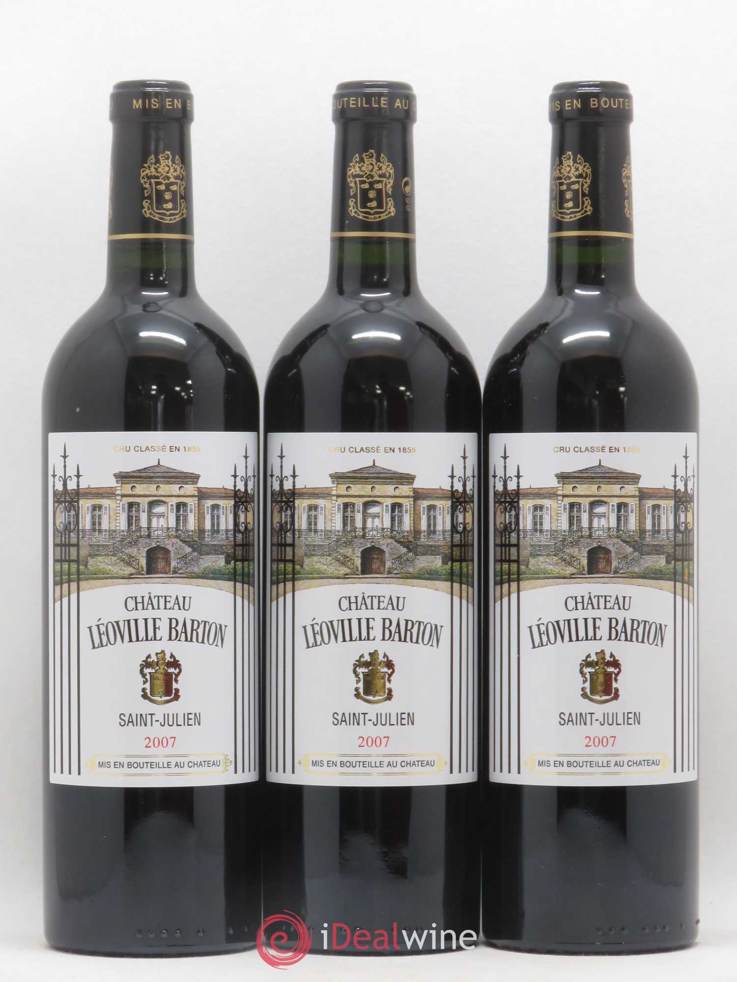 Château Léoville Barton 2ème Grand Cru Classé 2007 - Lot de 3 bouteilles - 0
