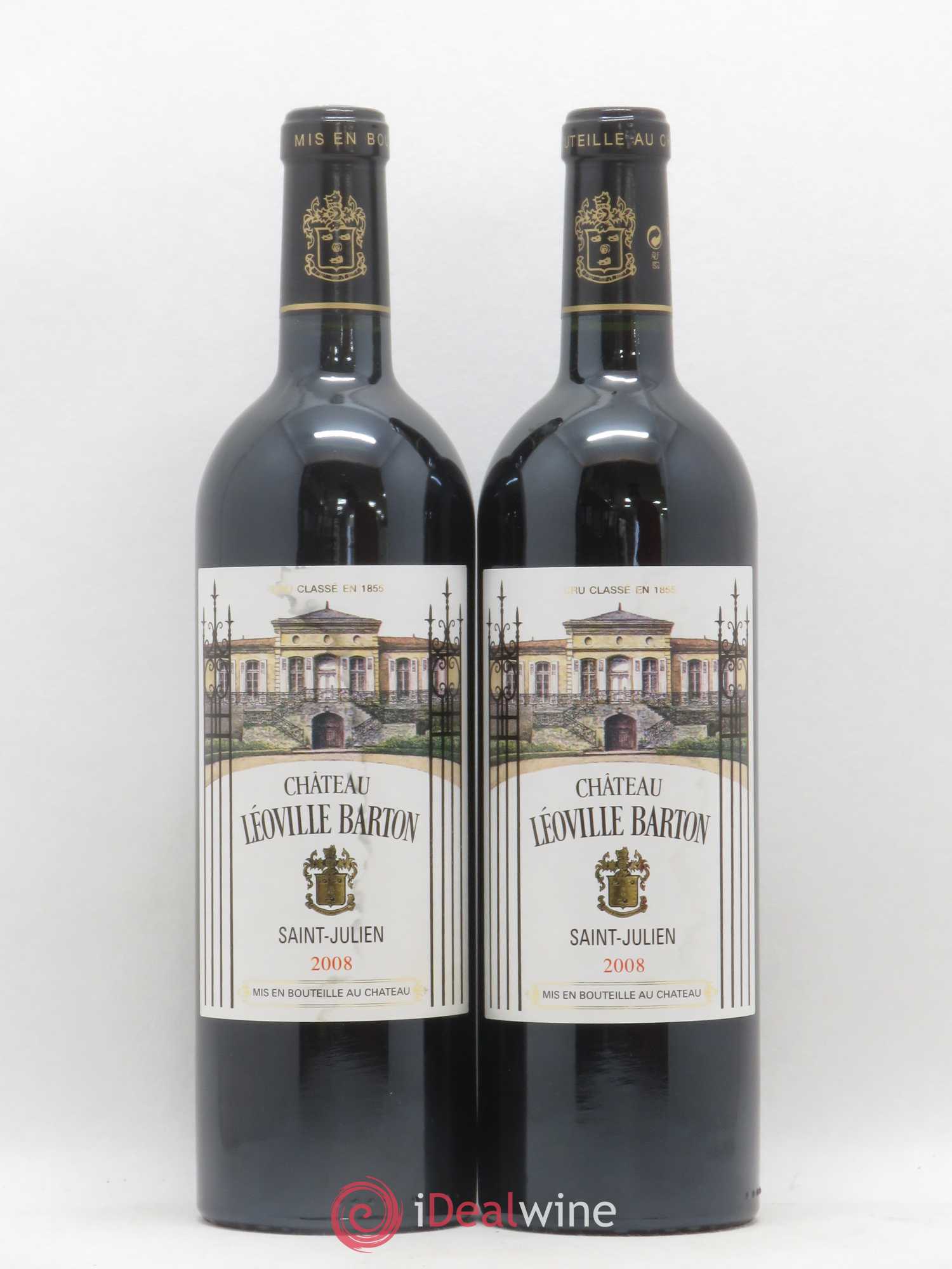 Château Léoville Barton 2ème Grand Cru Classé 2008 - Lot de 2 bouteilles - 0