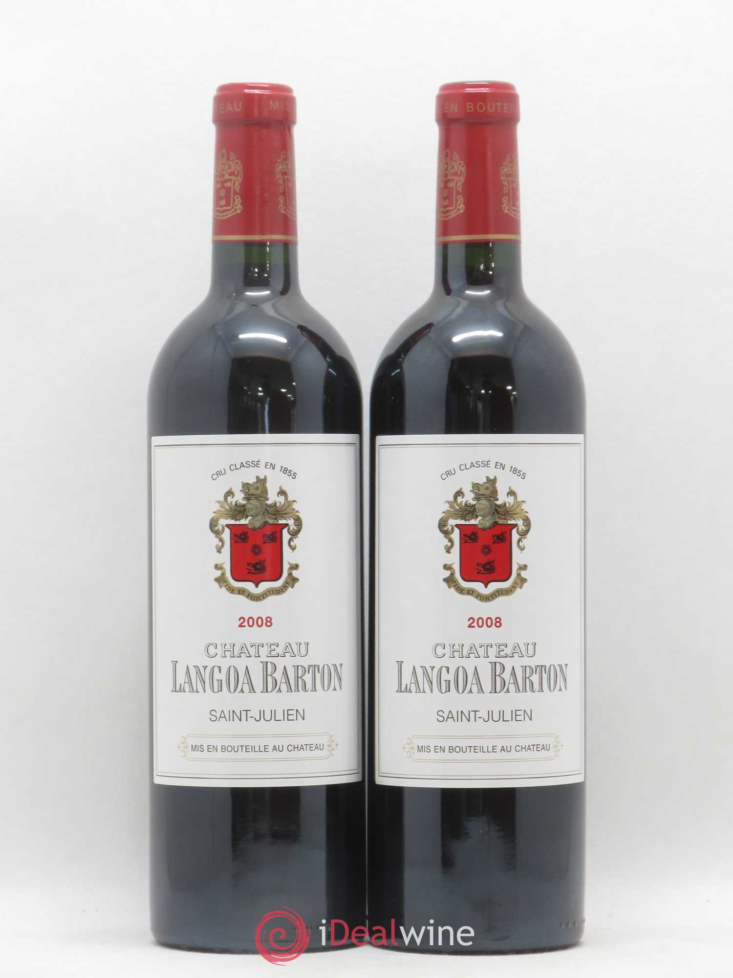 Château Langoa Barton 3ème Grand Cru Classé 2008 - Lot de 2 bouteilles - 0