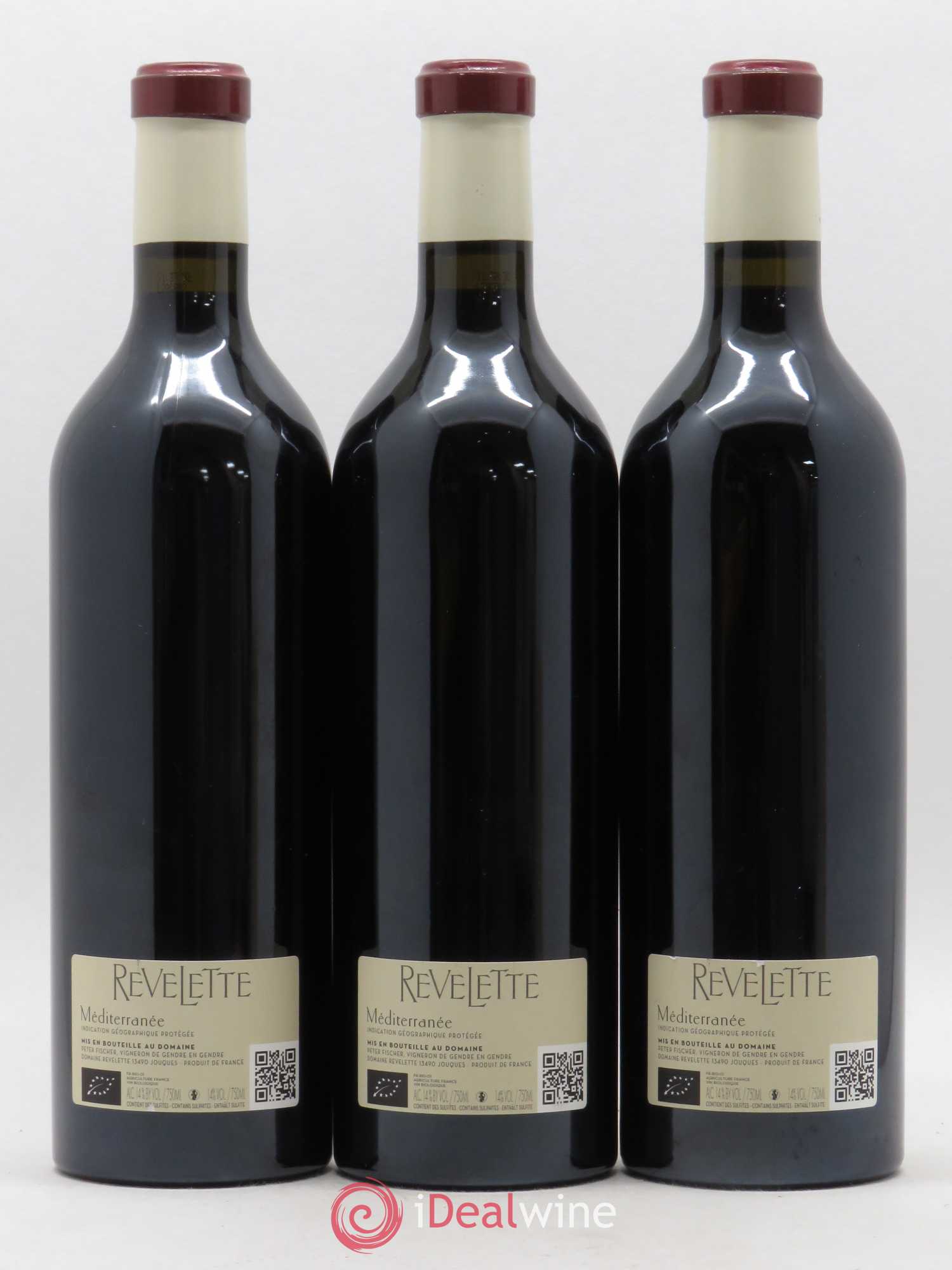 IGP Méditerranée Château Revelette Le Grand Rouge Sandra & Peter Fischer 2015 - Lot of 3 bottles - 1