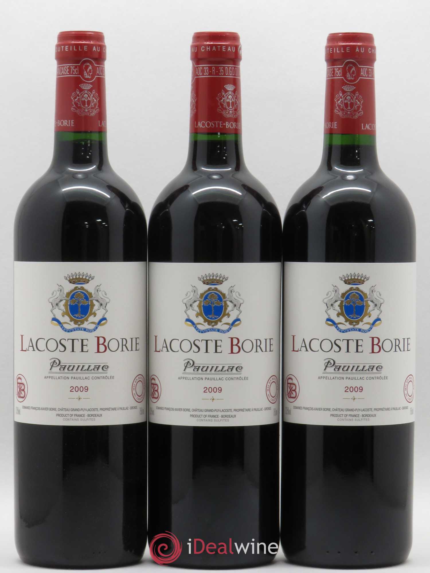 Lacoste Borie 2009 - Lot de 6 bouteilles - 1
