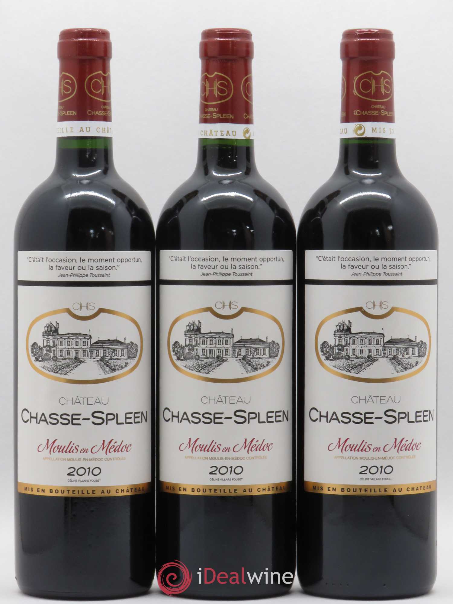 Château Chasse Spleen 2010 - Lot de 3 bouteilles - 0