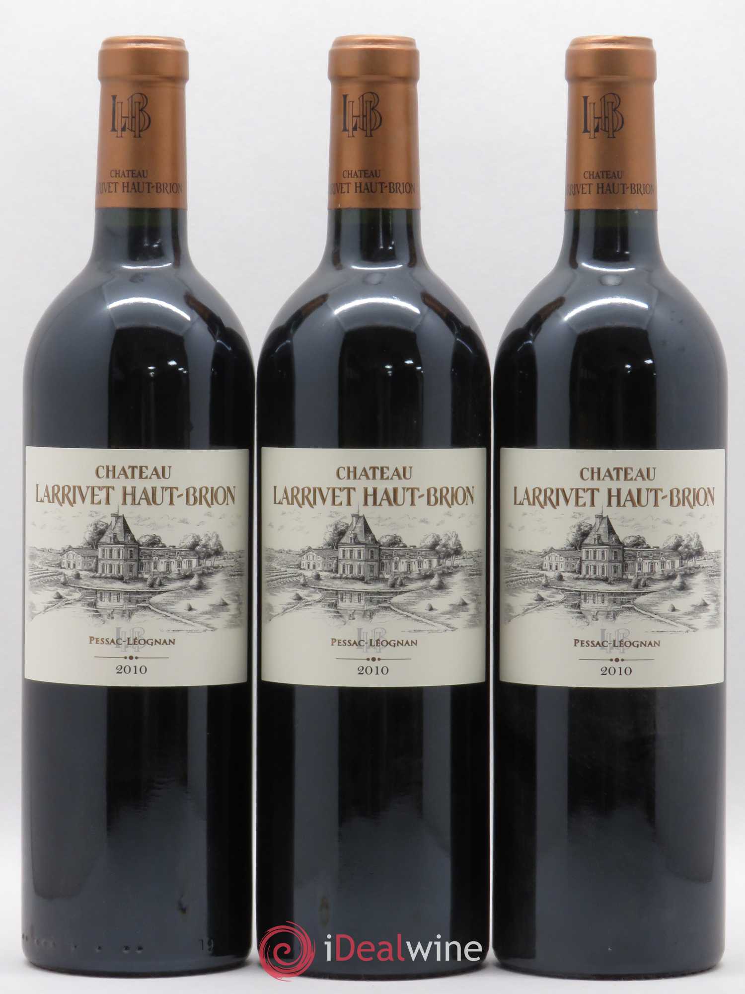 Château Larrivet Haut-Brion 2010 - Lot de 3 bouteilles - 0