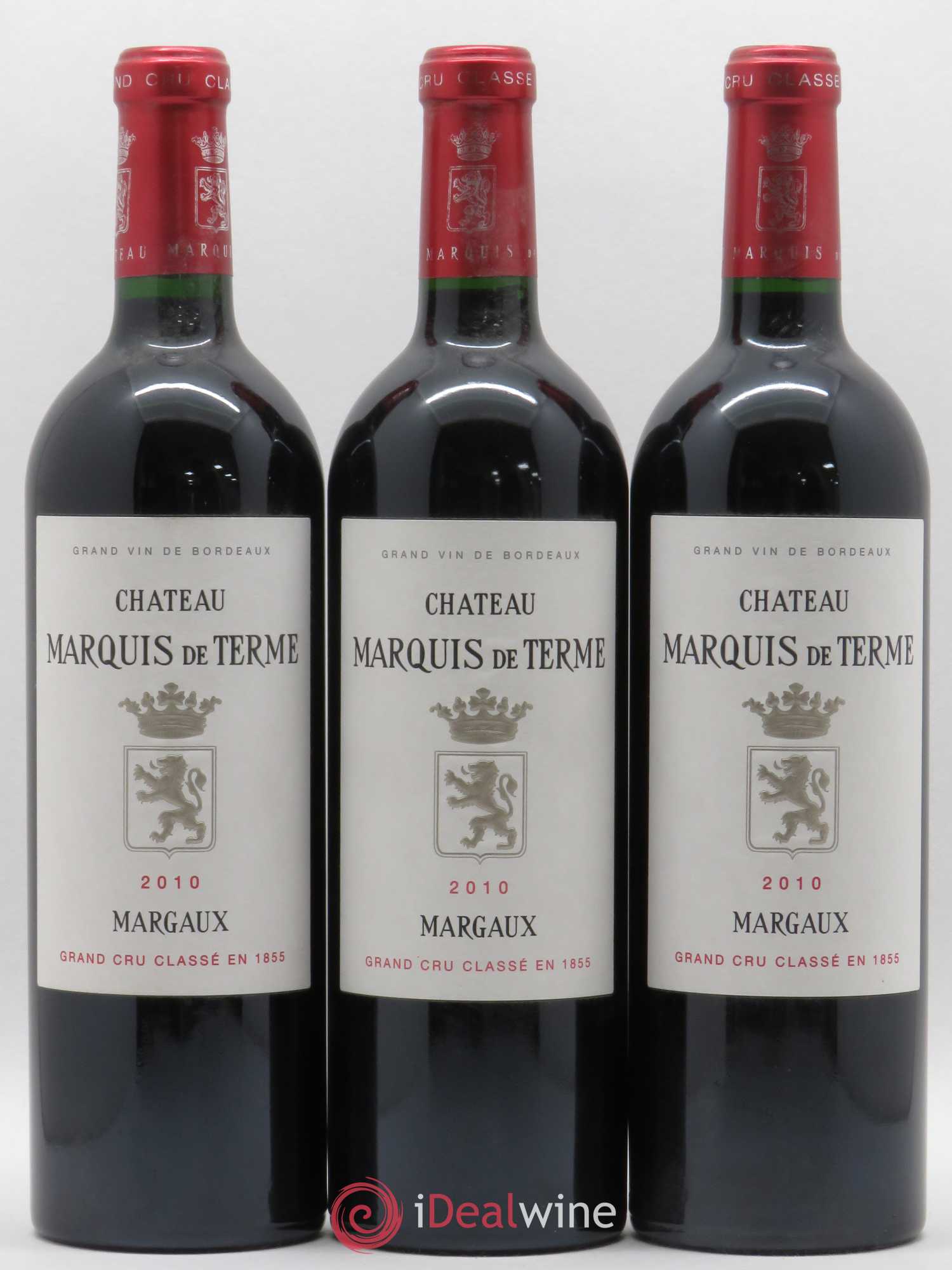 Château Marquis de Terme 4ème Grand Cru Classé 2010 - Lot de 3 bouteilles - 0