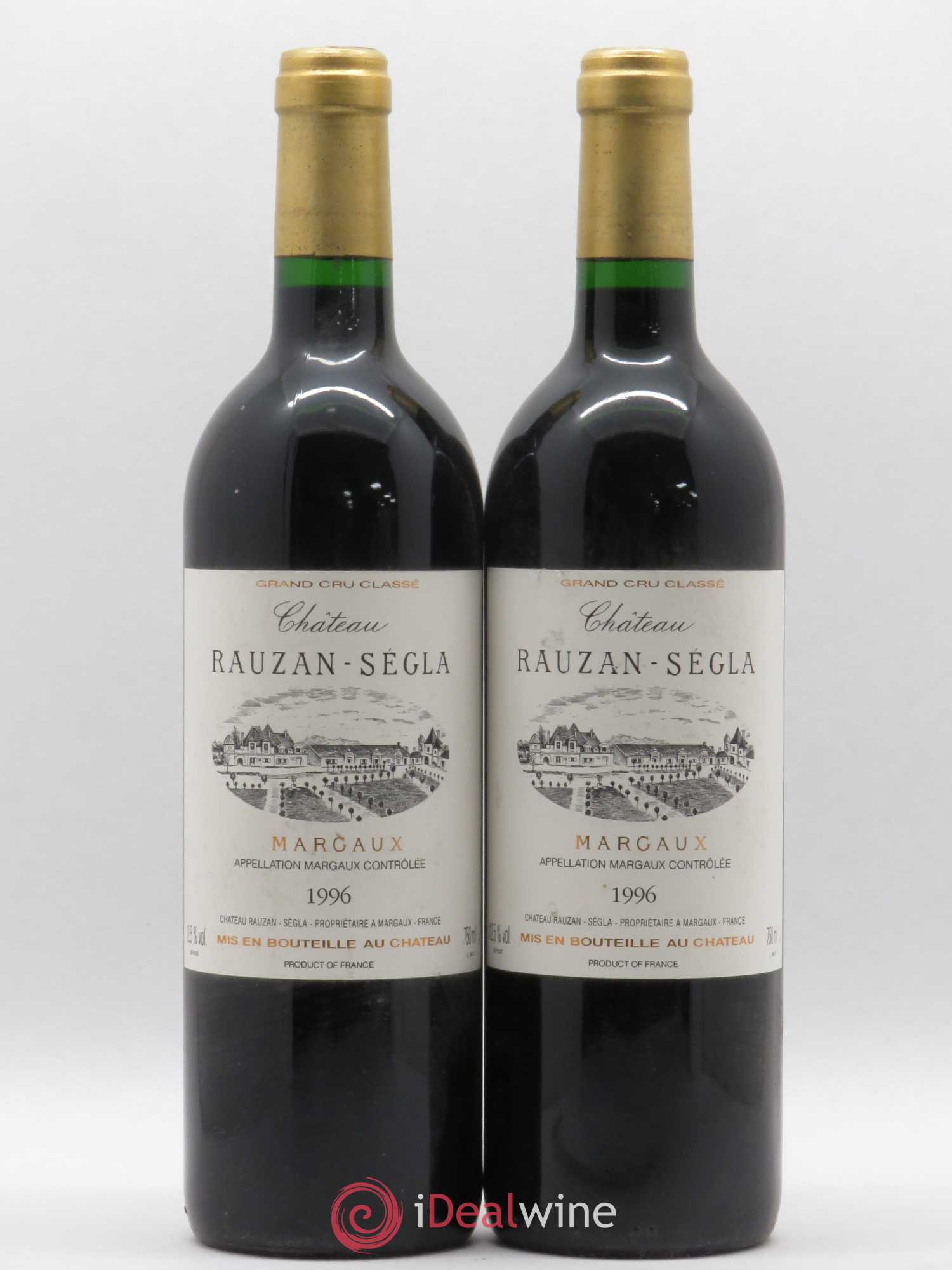 Château Rauzan Ségla Grand Cru Classé 1996 - Lot de 2 bouteilles - 0