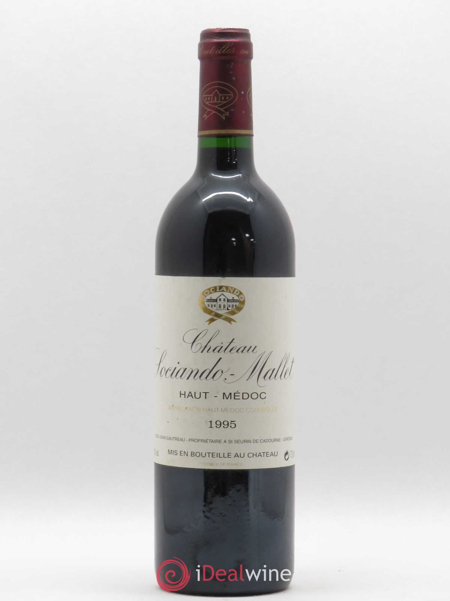 Château Sociando Mallet 1995 - Lot de 1 bouteille - 0