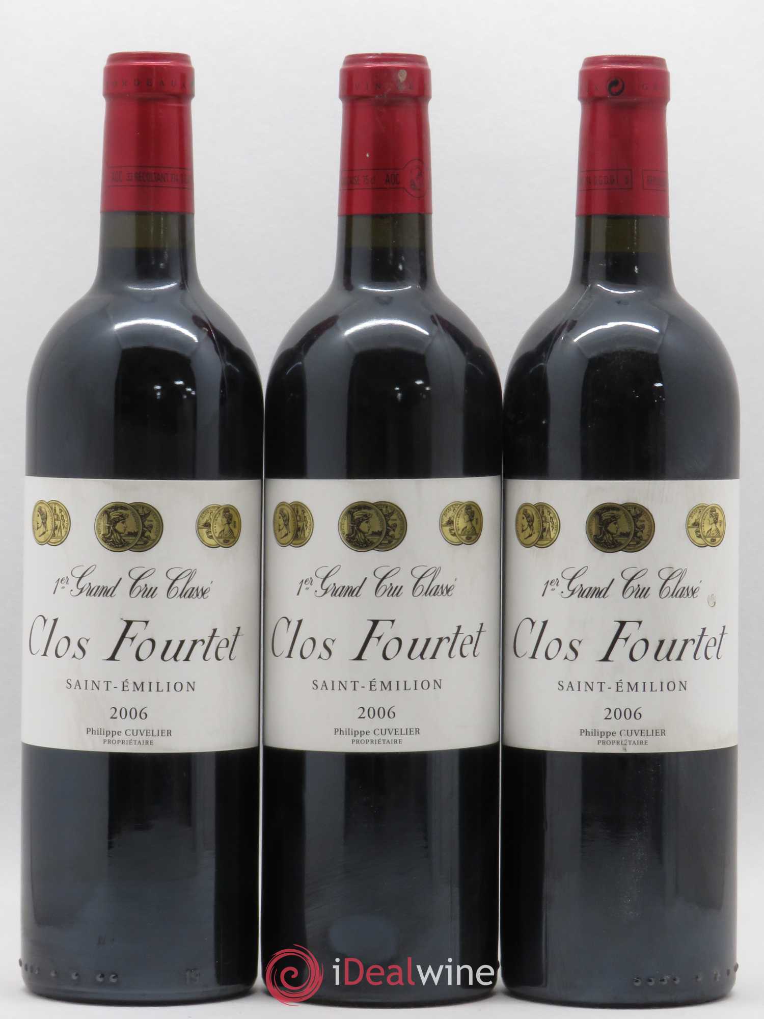 Clos Fourtet 1er Grand Cru Classé B 2006 - Lot de 3 bouteilles - 0