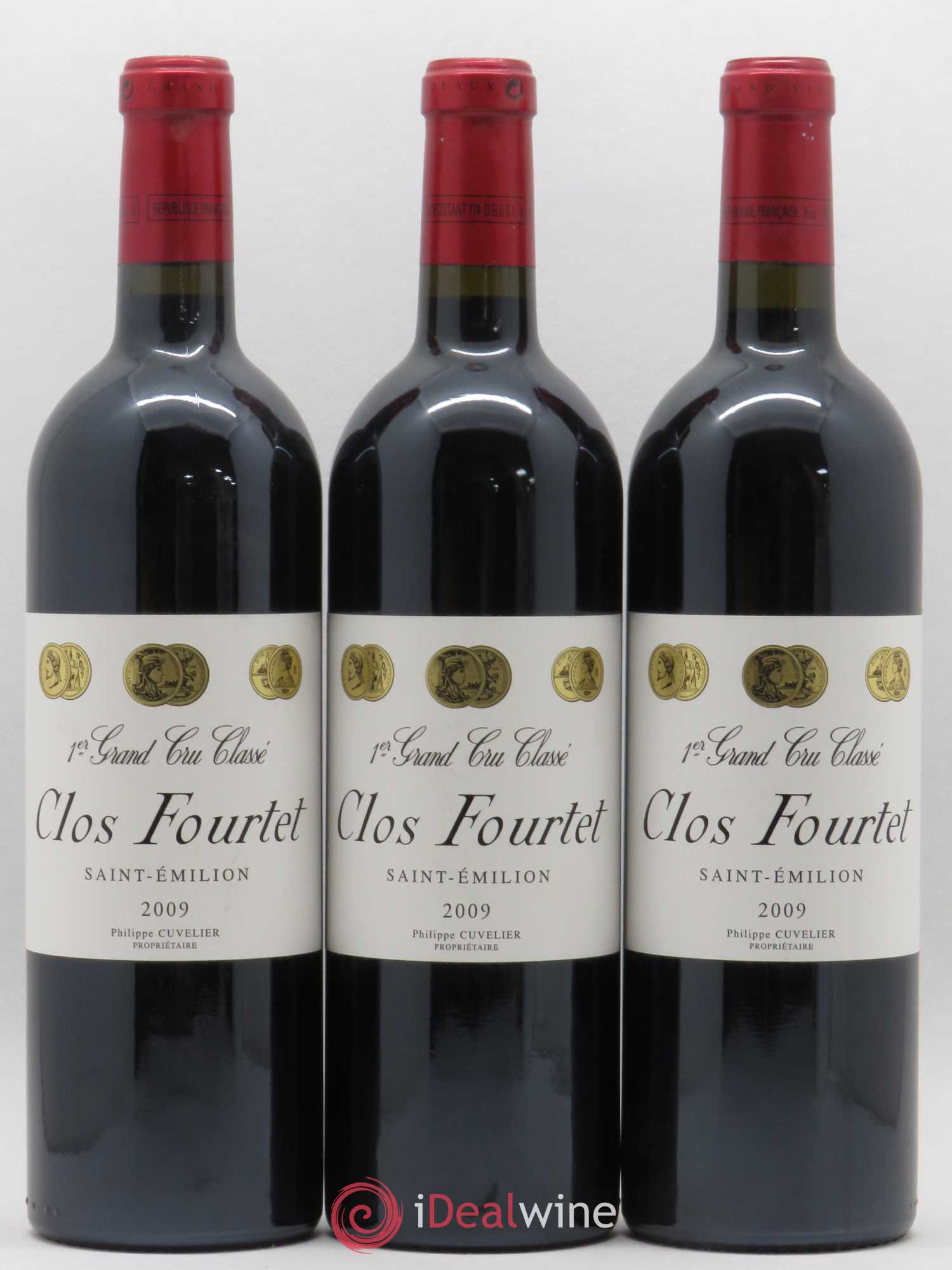 Clos Fourtet 1er Grand Cru Classé B 2009 - Lot de 3 bouteilles - 0