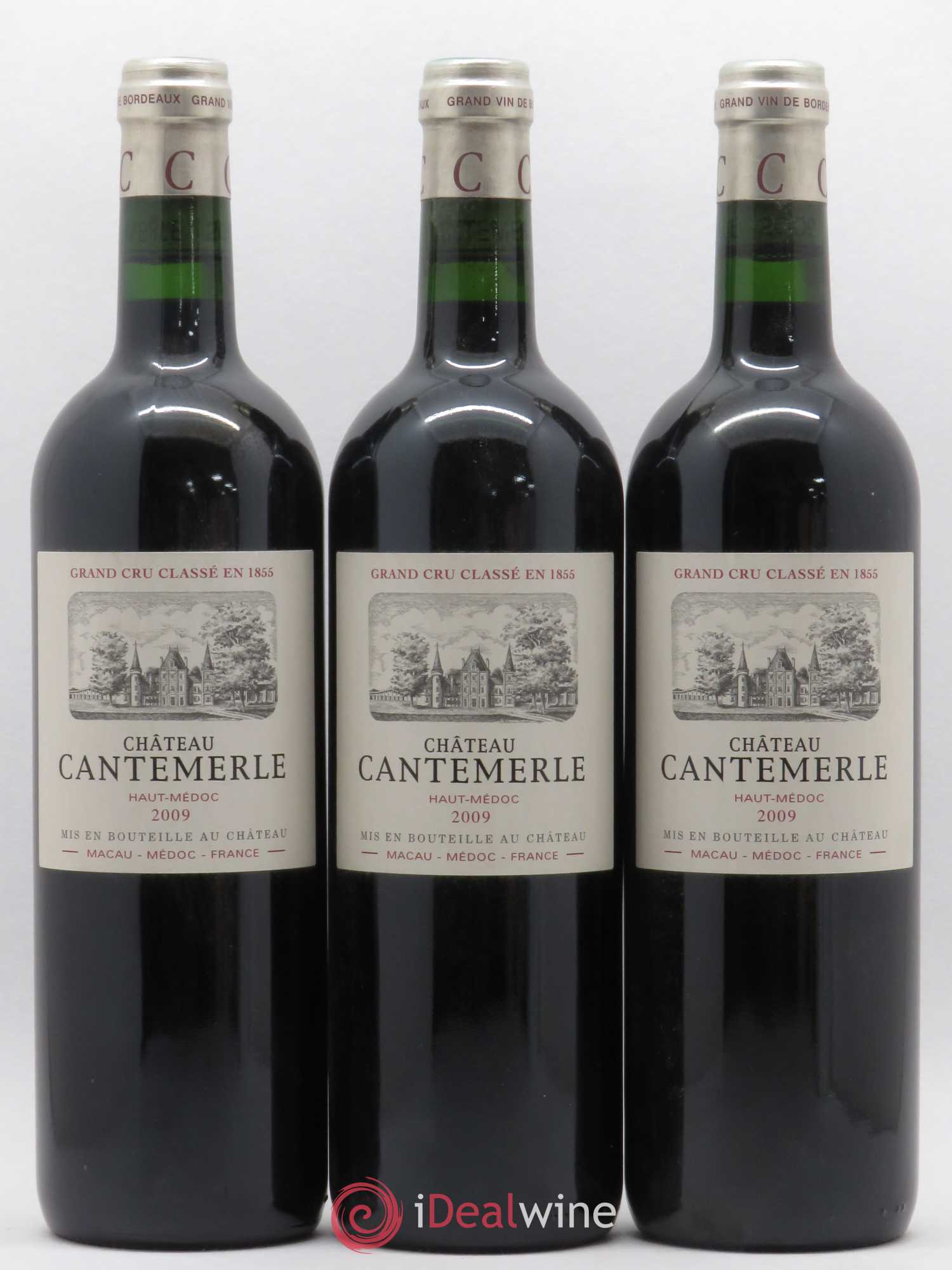 Château Cantemerle 5ème Grand Cru Classé 2009 - Lot de 3 bouteilles - 0