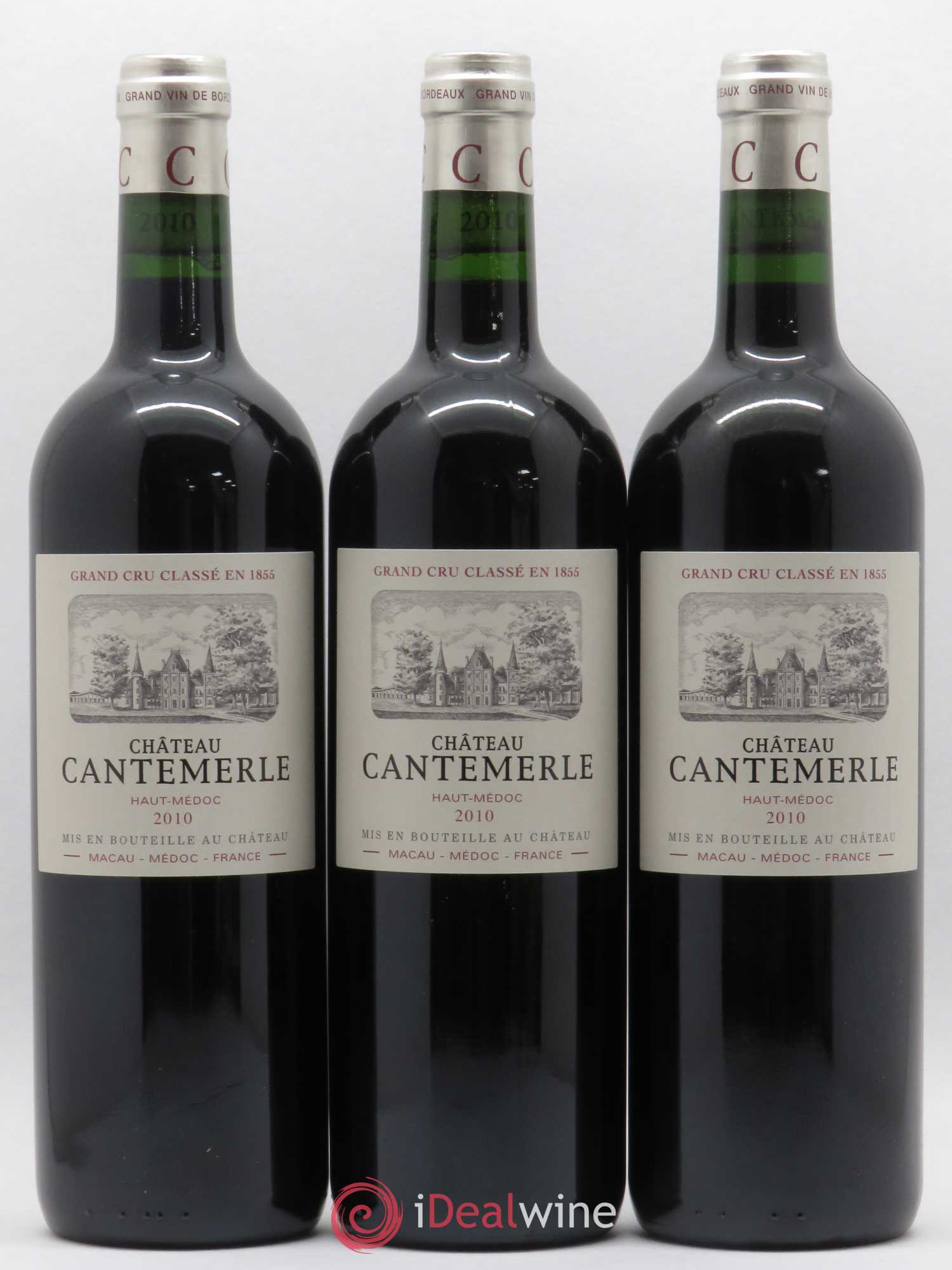 Château Cantemerle 5ème Grand Cru Classé 2010 - Lot de 3 bouteilles - 0