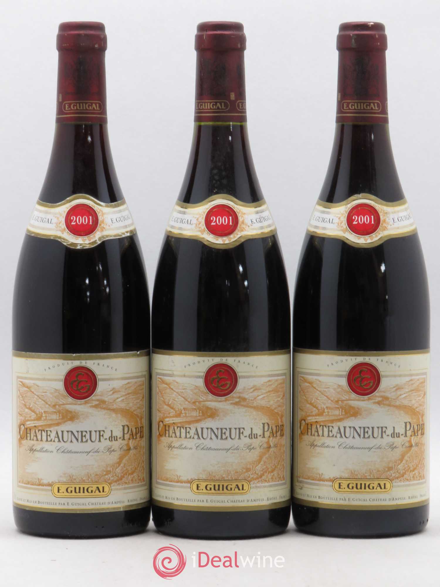 Châteauneuf-du-Pape Guigal 2001 - Lot de 3 bouteilles - 0