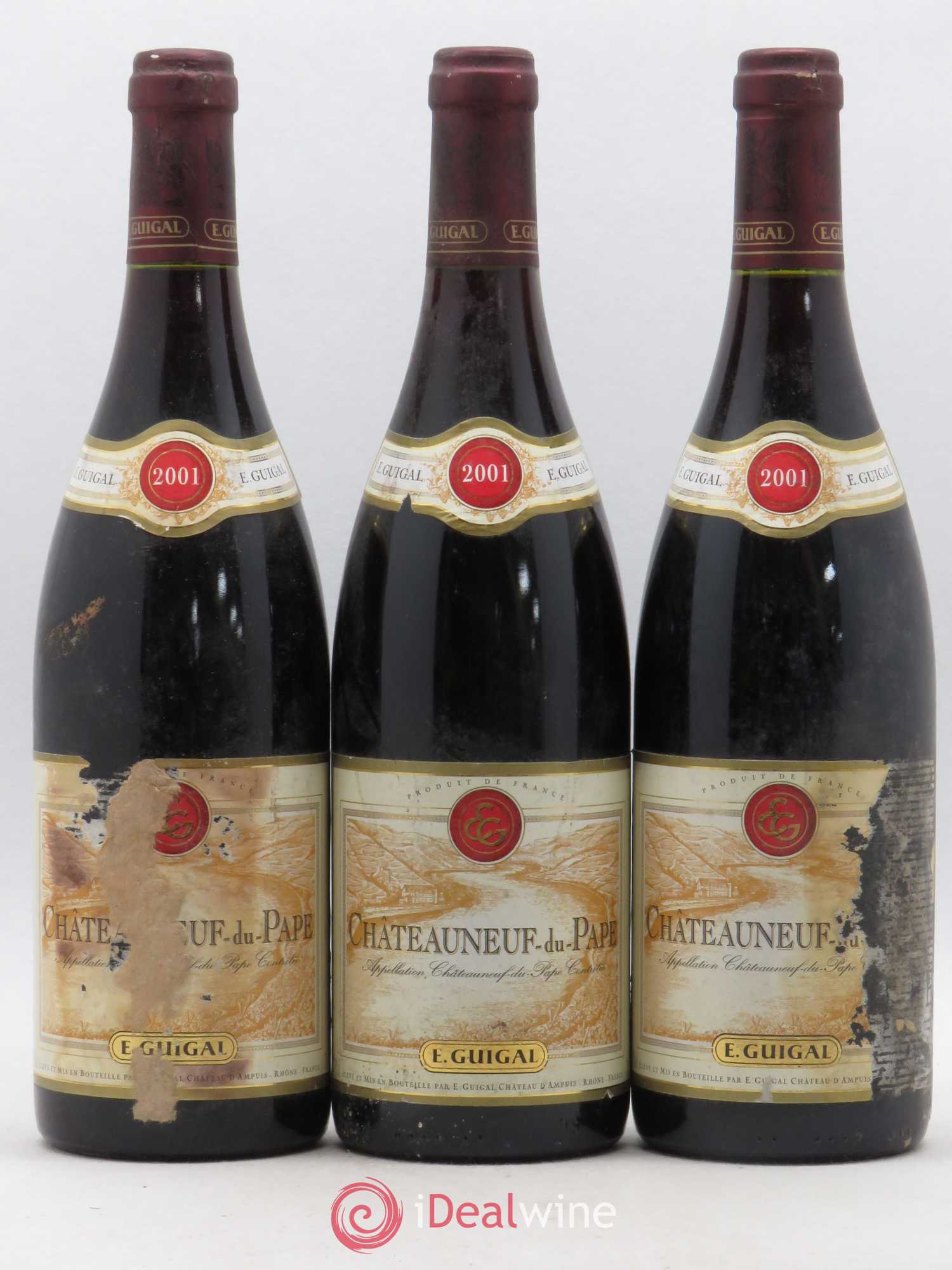 Châteauneuf-du-Pape Guigal 2001 - Lot de 3 bouteilles - 0