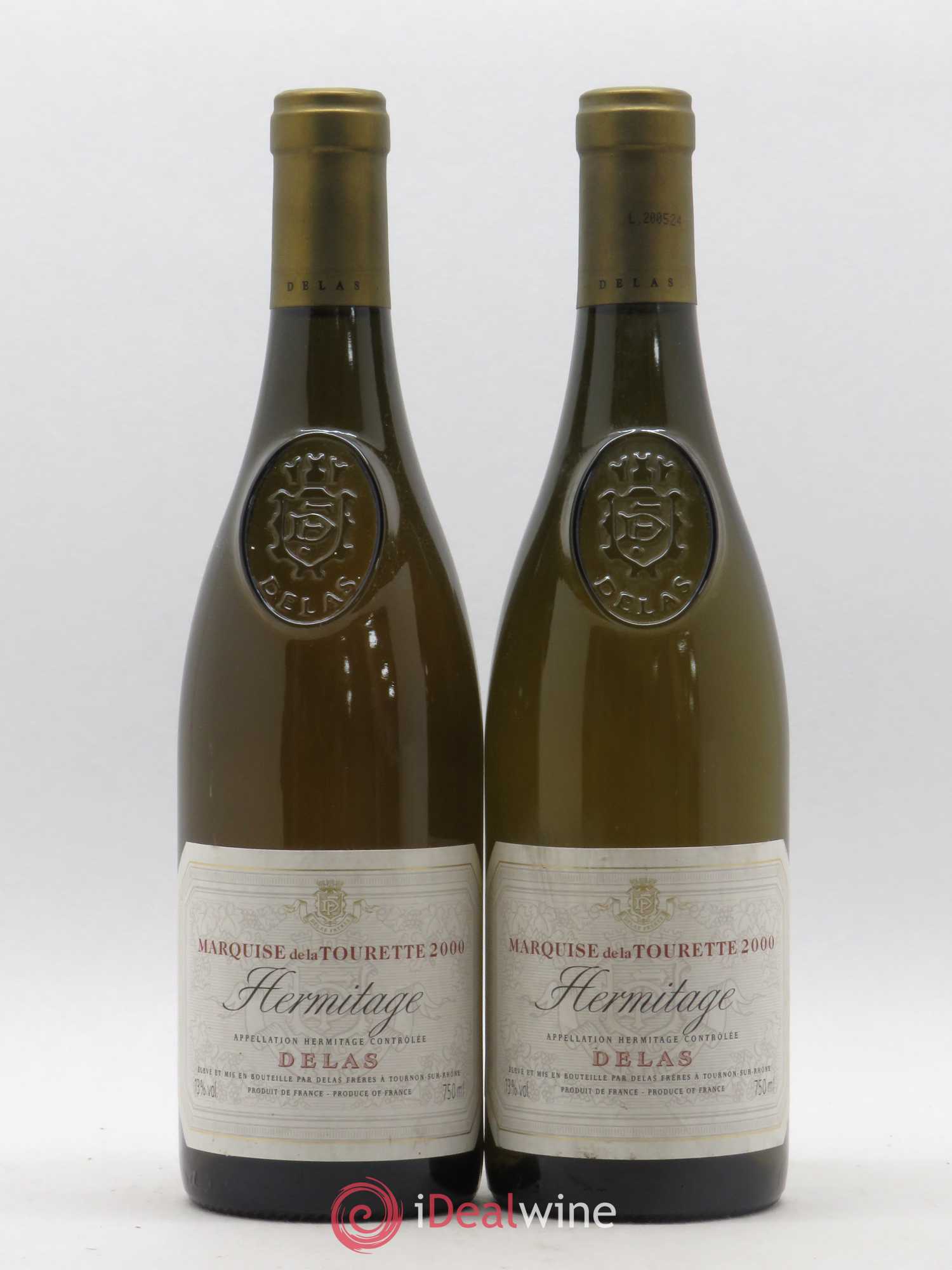 Hermitage Marquise de la Tourette Delas Frères 2000 - Lot de 2 bouteilles - 0