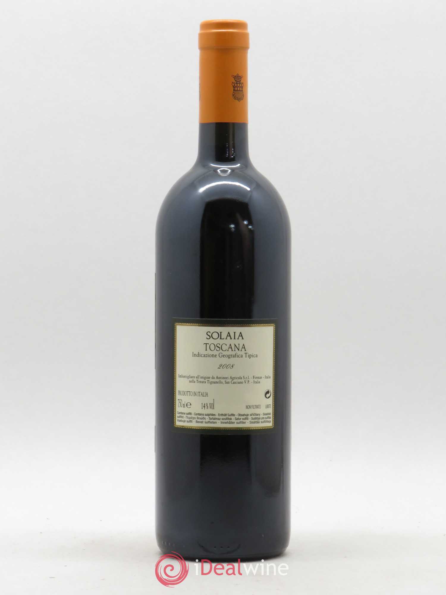 Toscana IGT Solaia Tenuta Tignanello - Marchesi Antinori 2008 - Lot de 1 bouteille - 1