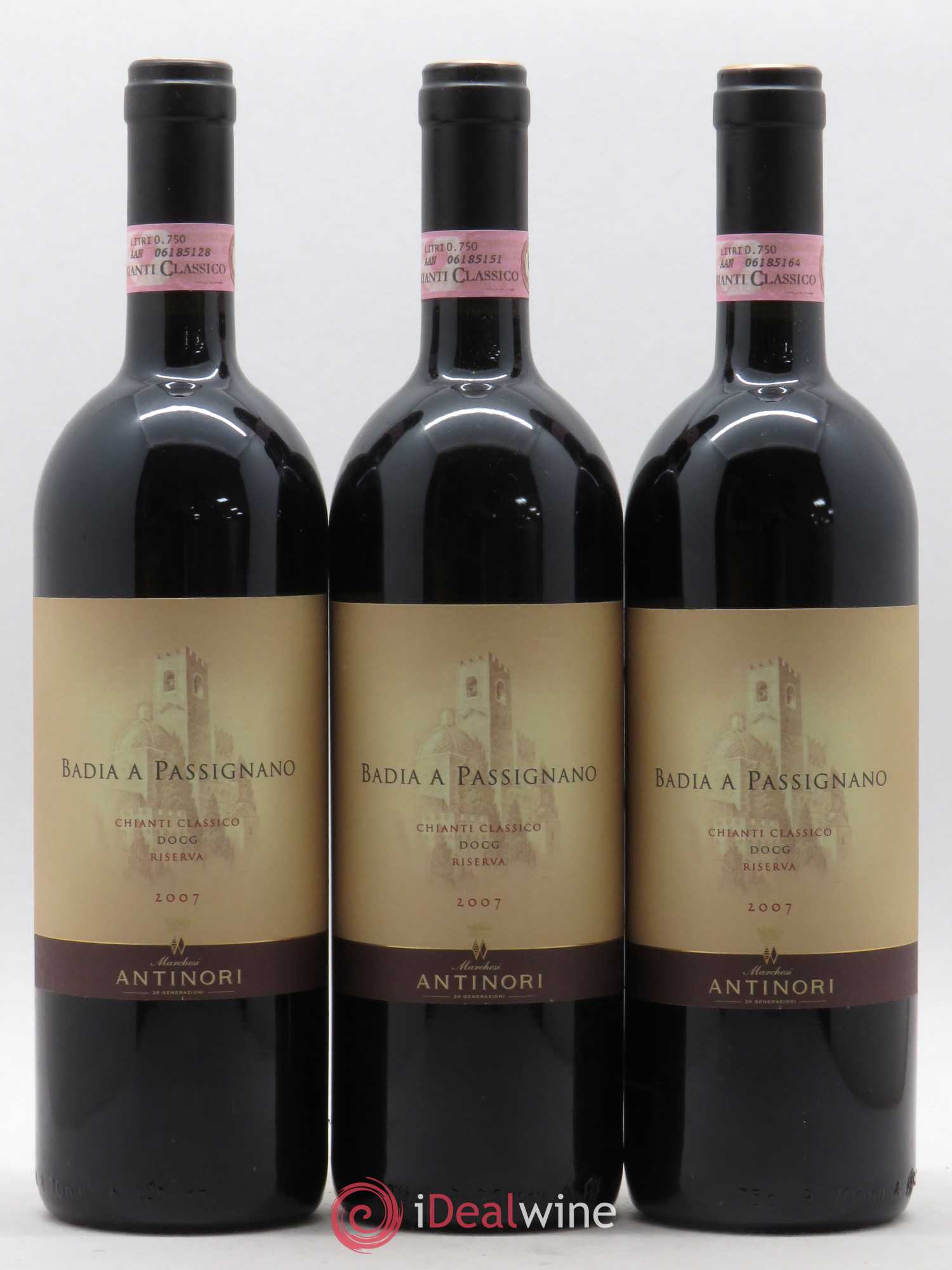 Chianti Classico DOCG Riserva Tenuta Tignanello - Marchesi Antinori Badia a Passignano 2007 - Posten von 6 Flaschen - 2