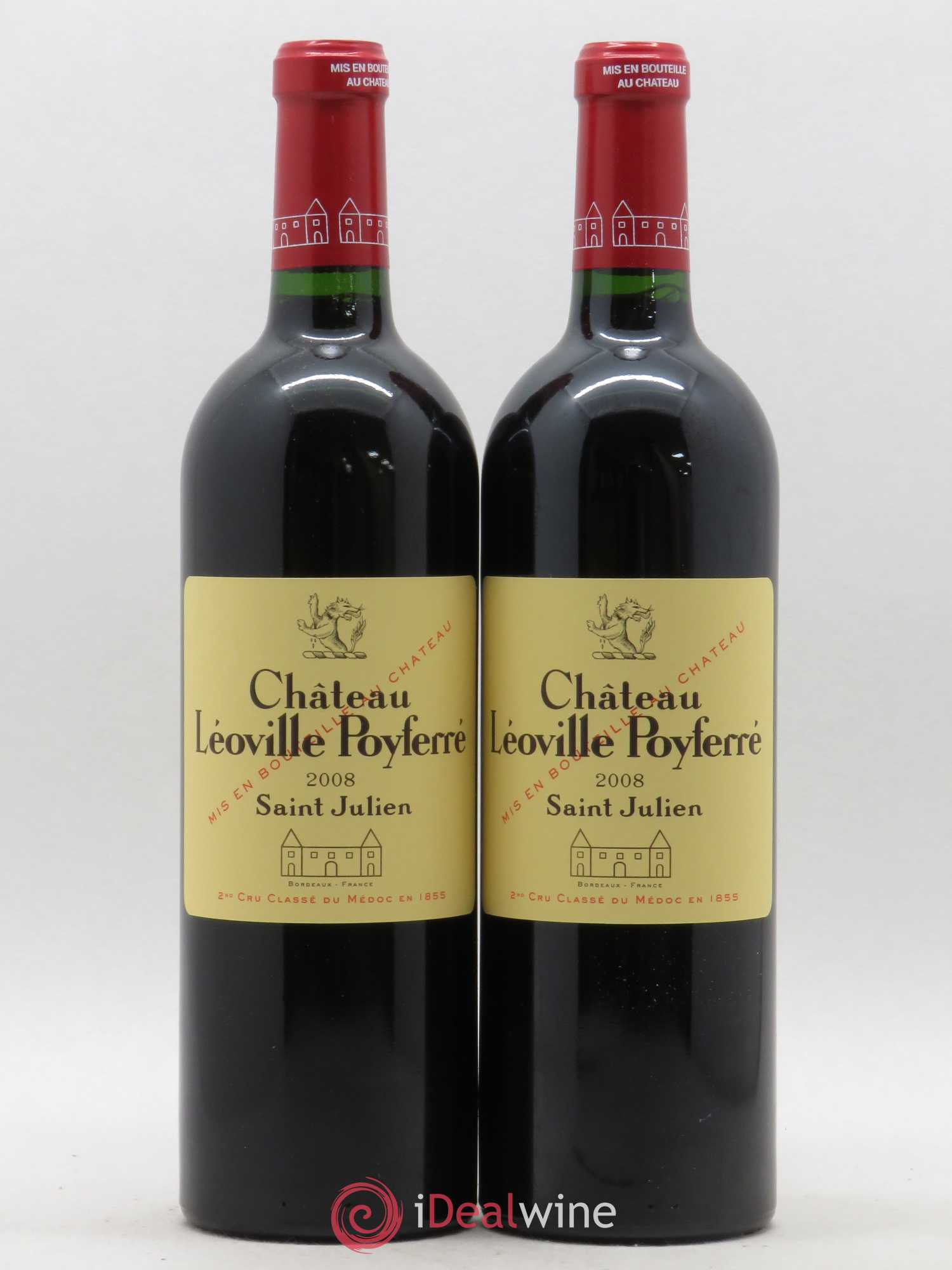 Château Léoville Poyferré 2ème Grand Cru Classé 2008 - Lot de 2 bouteilles - 0